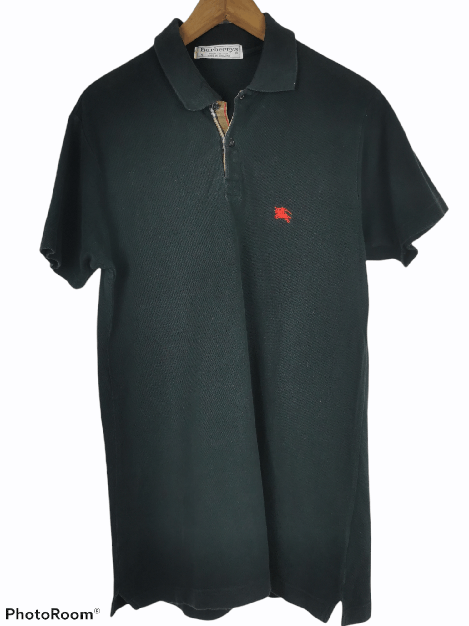 Vintage 90's Burberry NovaCheck Polo Shirt Made in England