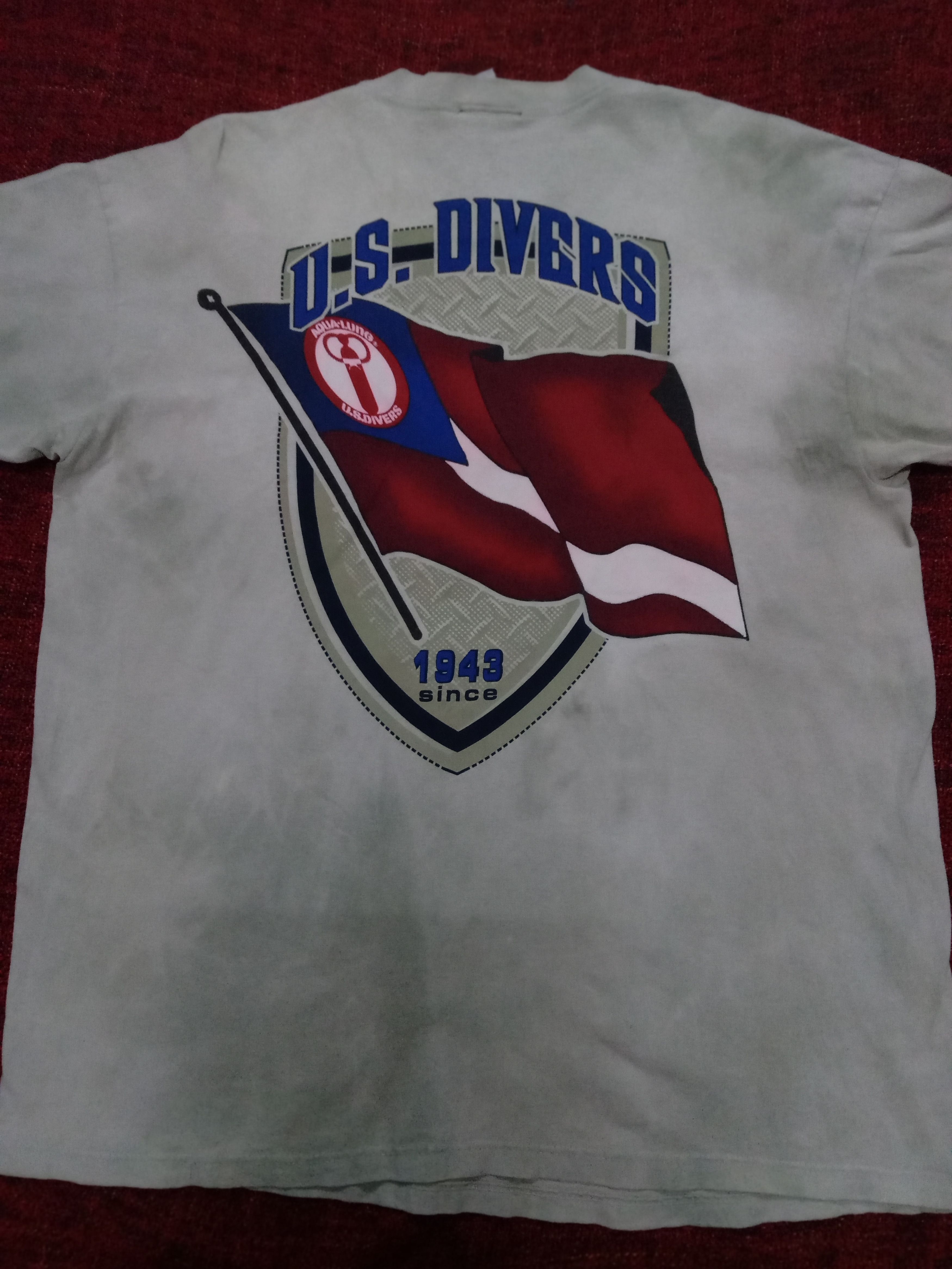 Vintage Rare vintage 90s U.S Divers tie dye Tee Size US L / EU 52-54 / 3 - 1 Thumbnail
