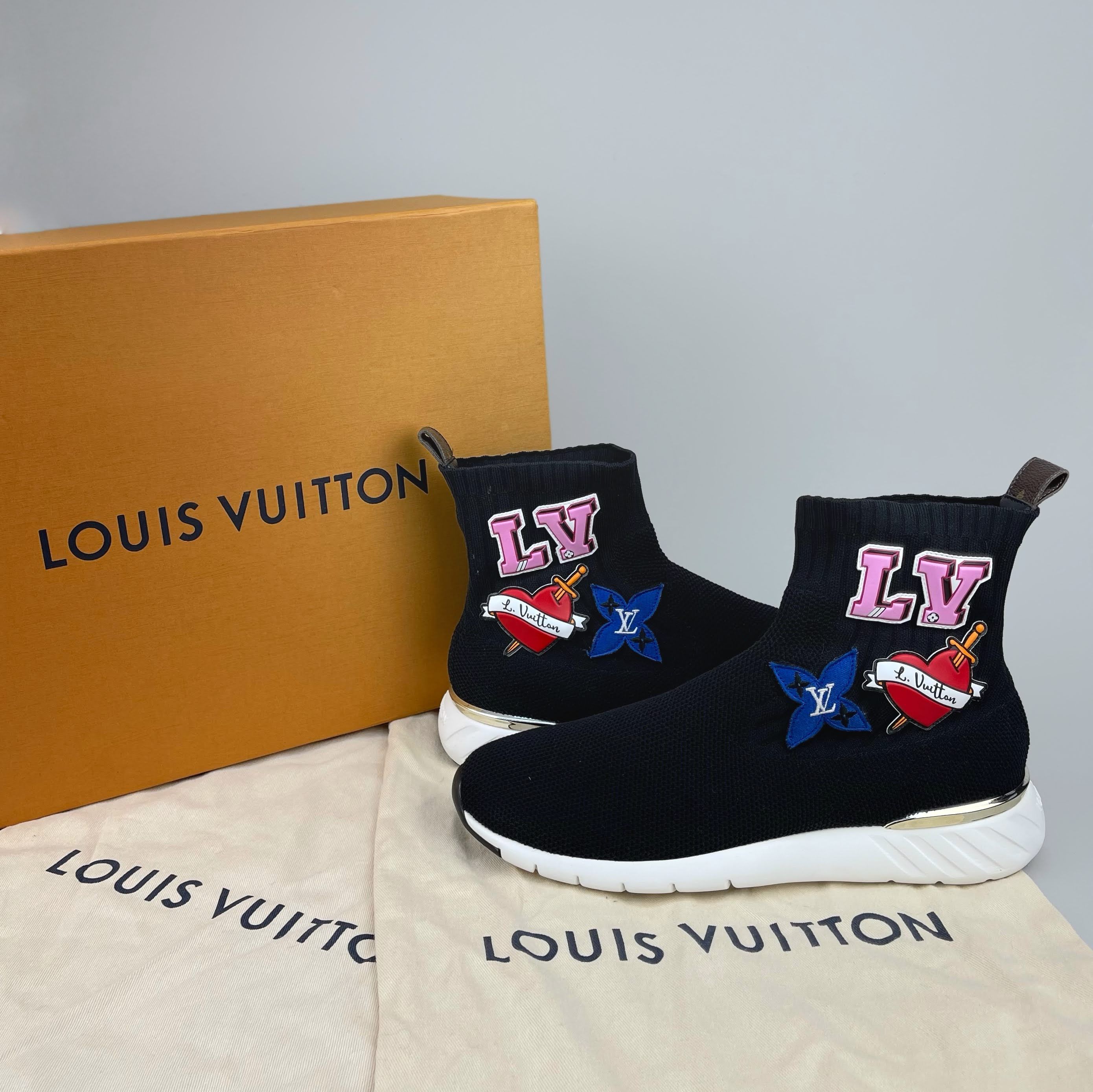 Louis Vuitton Aftergame Sneaker Boot Sock Patch 10 US 40 EUR