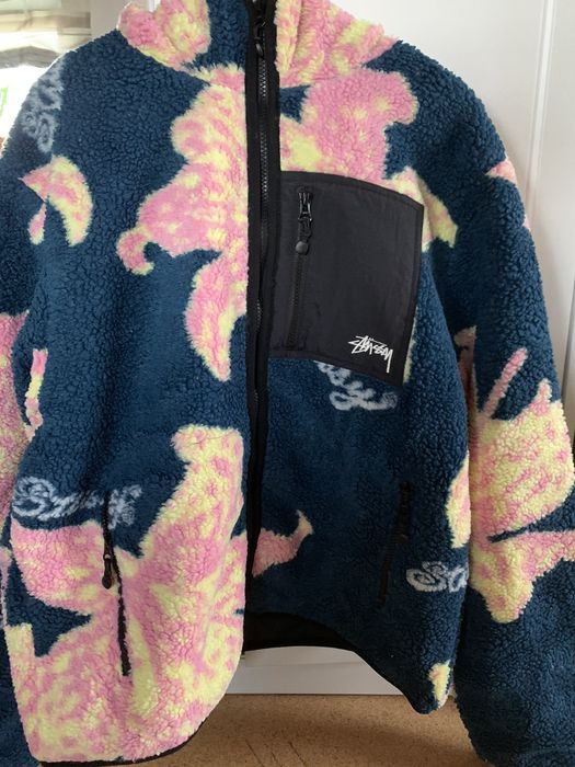 Stussy Floral Sherpa Hood Jacket