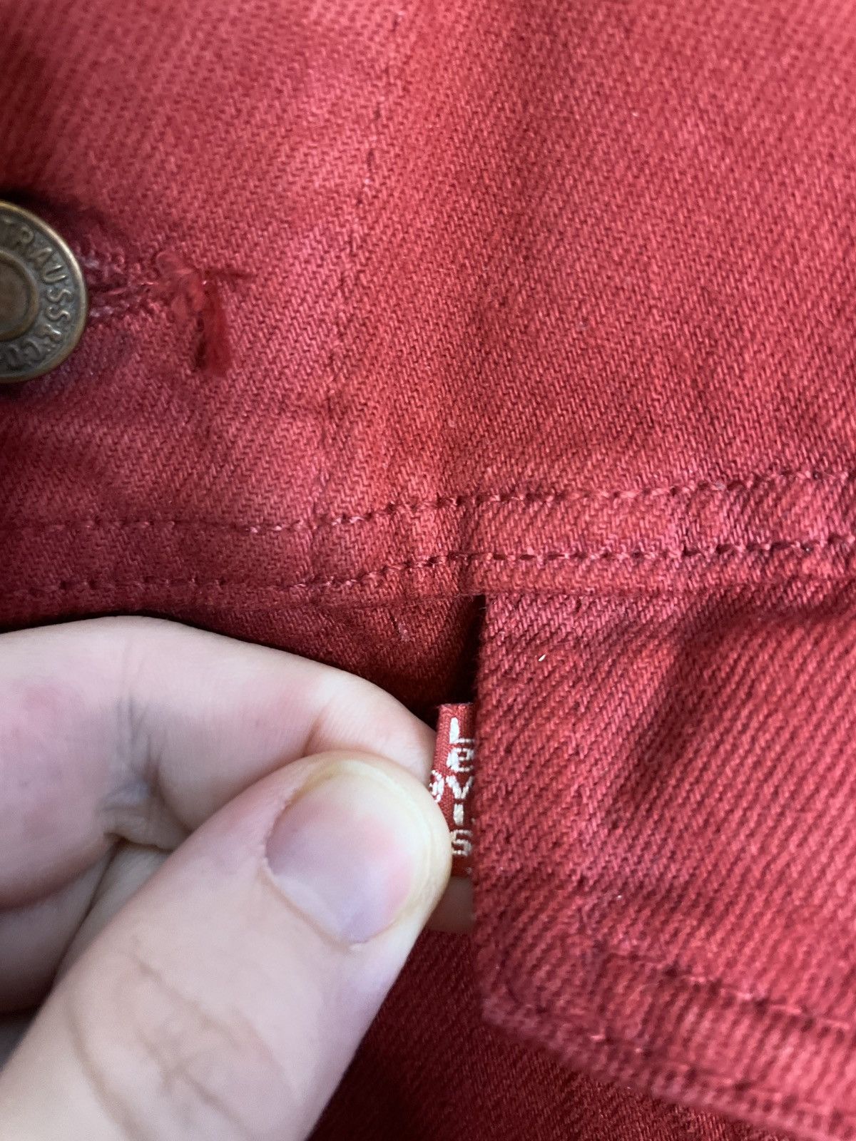 Levi's Red Levi’s Denim Jacket Size US M / EU 48-50 / 2 - 3 Thumbnail