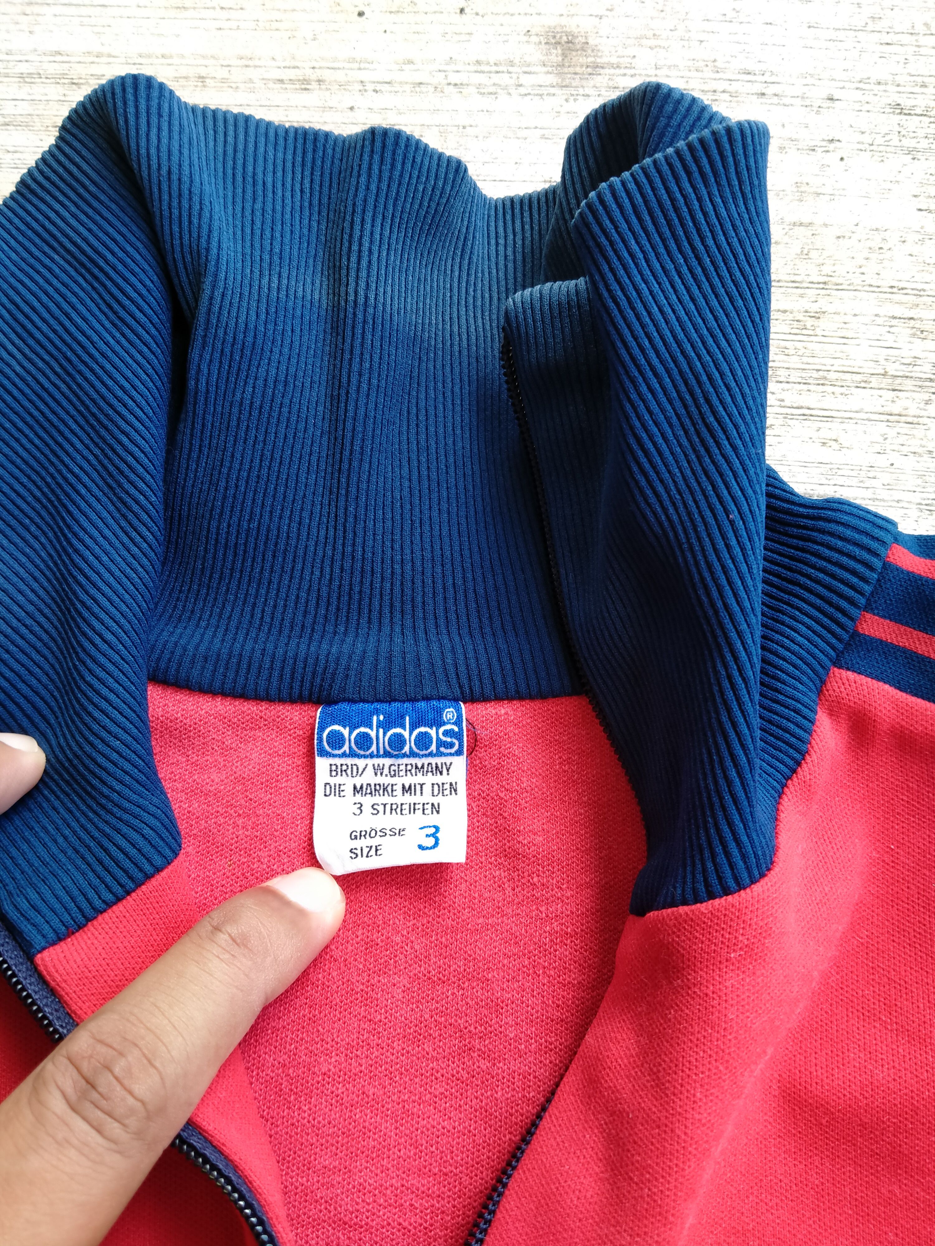 Adidas Rare Adidas Vintage 80s Red x Blue Tracktop Size US M / EU 48-50 / 2 - 5 Thumbnail