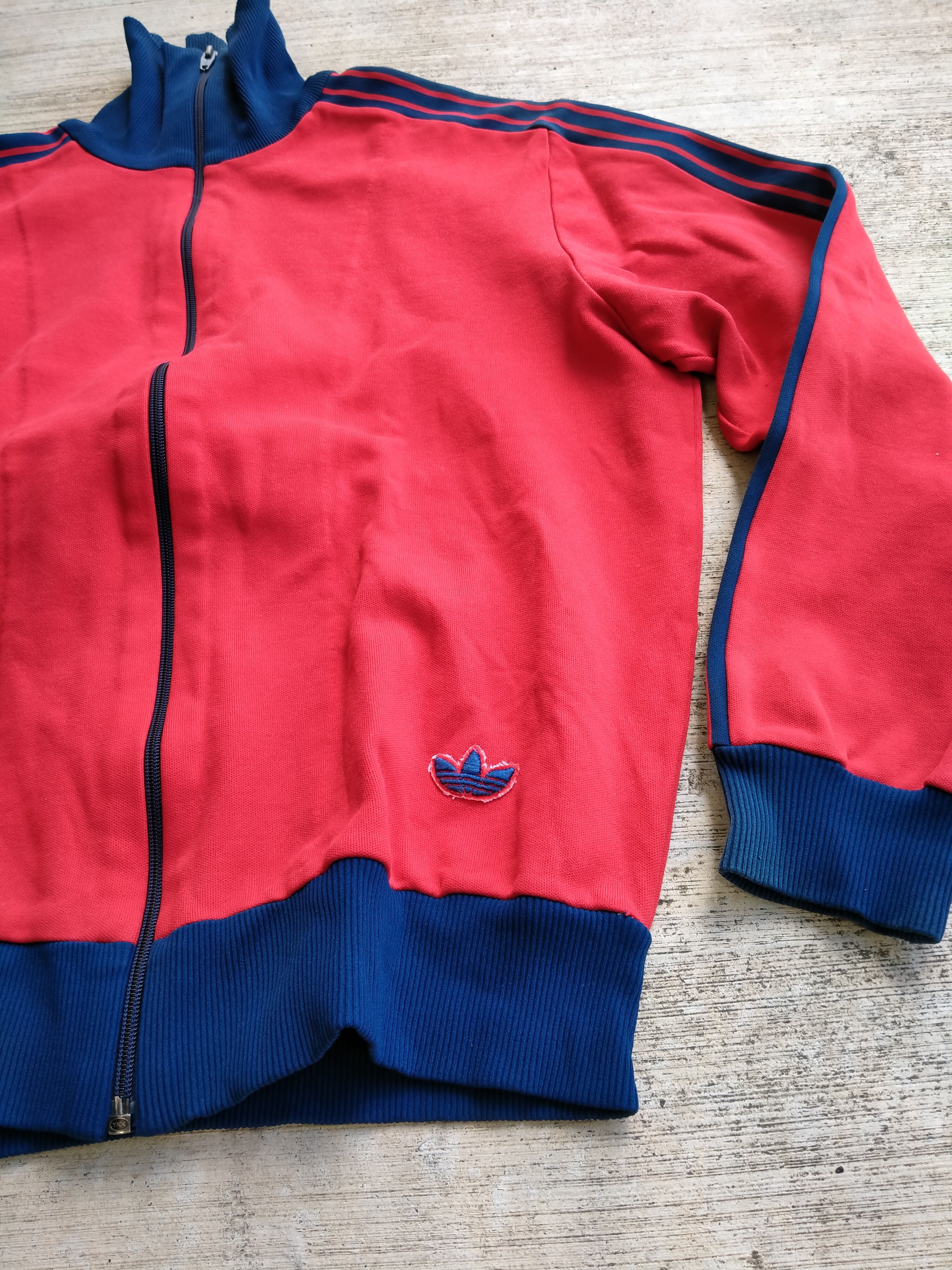 Adidas Rare Adidas Vintage 80s Red x Blue Tracktop Size US M / EU 48-50 / 2 - 3 Thumbnail