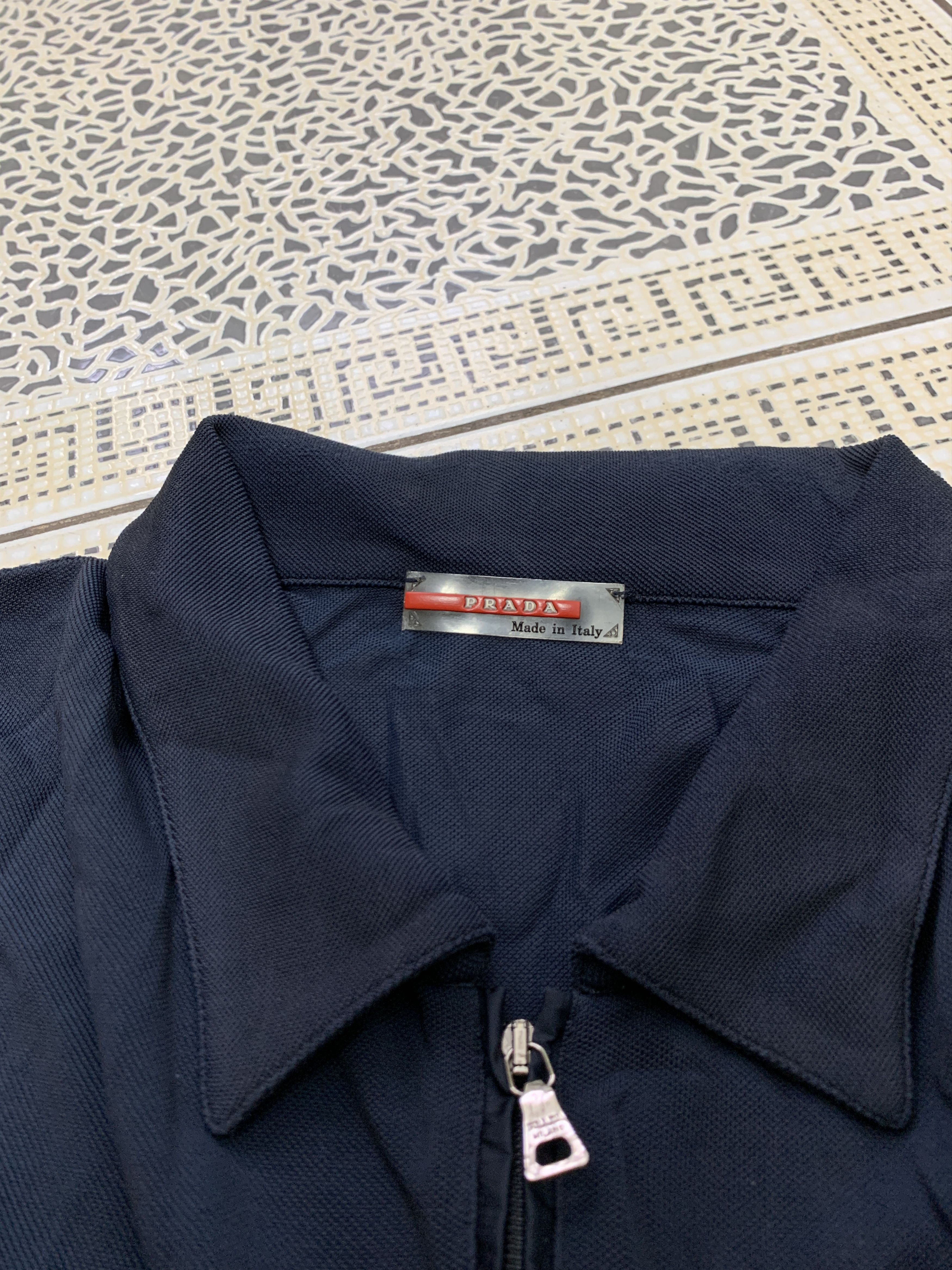 Prada Prada Polo tee nylon zip vintage Size US L / EU 52-54 / 3 - 6 Thumbnail