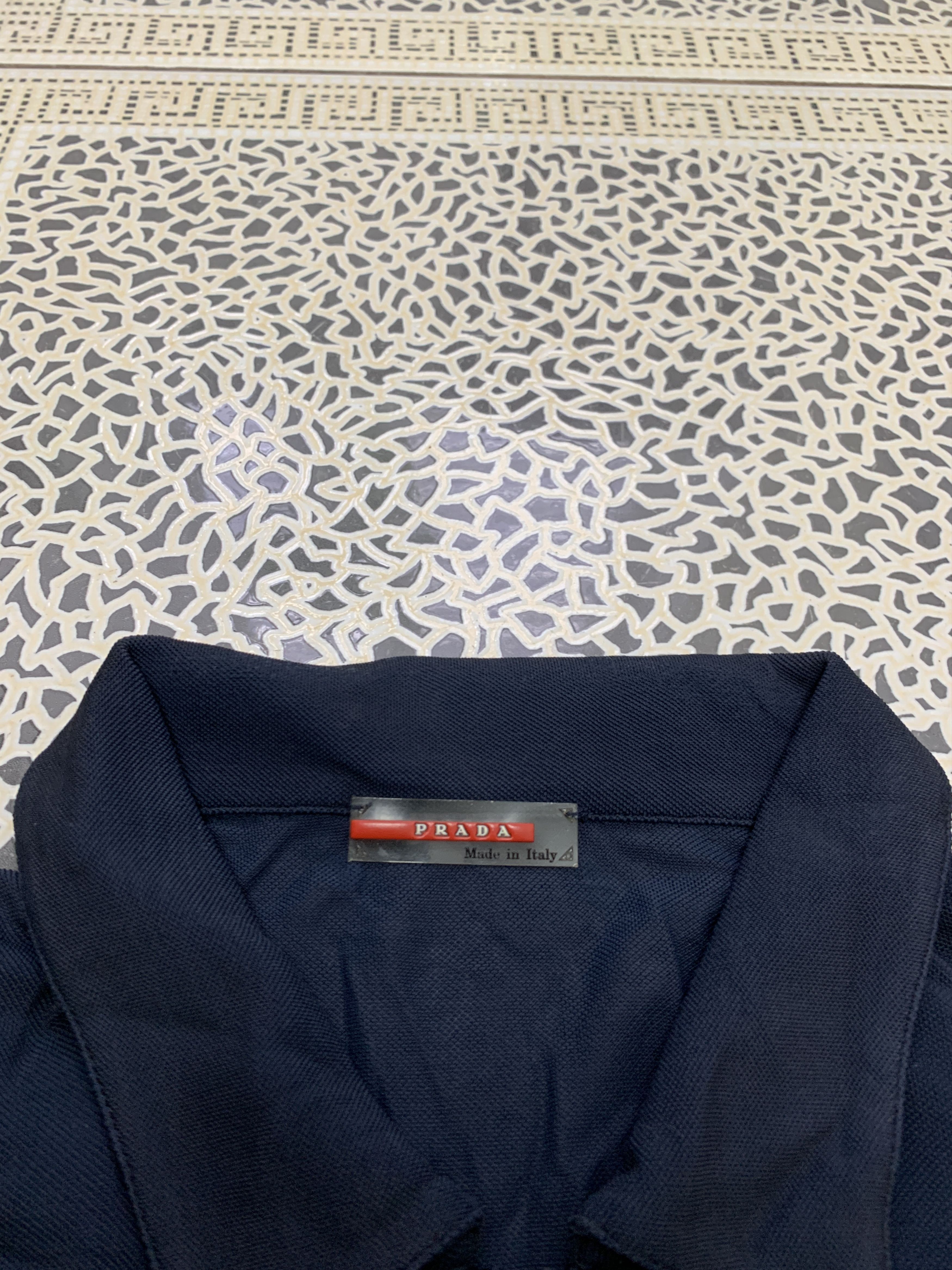Prada Prada Polo tee nylon zip vintage Size US L / EU 52-54 / 3 - 5 Thumbnail