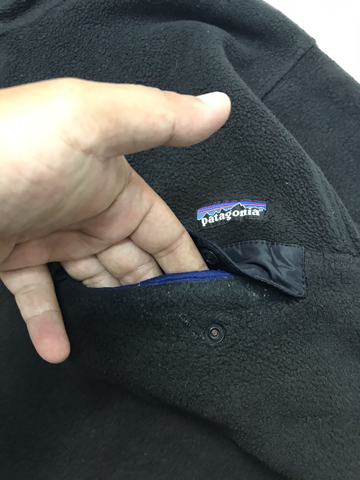 Patagonia × Vintage VINTAGE 90s PATAGONIA FLEECE BLACK SNAP T Size US S / EU 44-46 / 1 - 9 Thumbnail