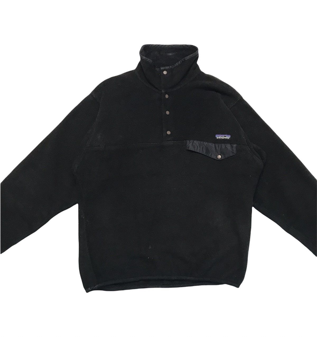 Patagonia × Vintage VINTAGE 90s PATAGONIA FLEECE BLACK SNAP T Size US S / EU 44-46 / 1 - 1 Thumbnail