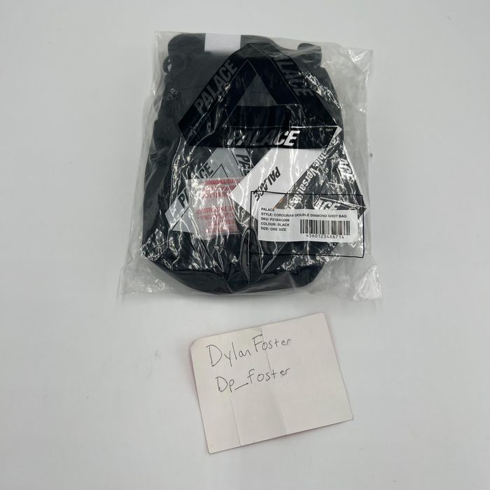 Palace Palace Cordura Double Diamond Shot Bag Black | Grailed