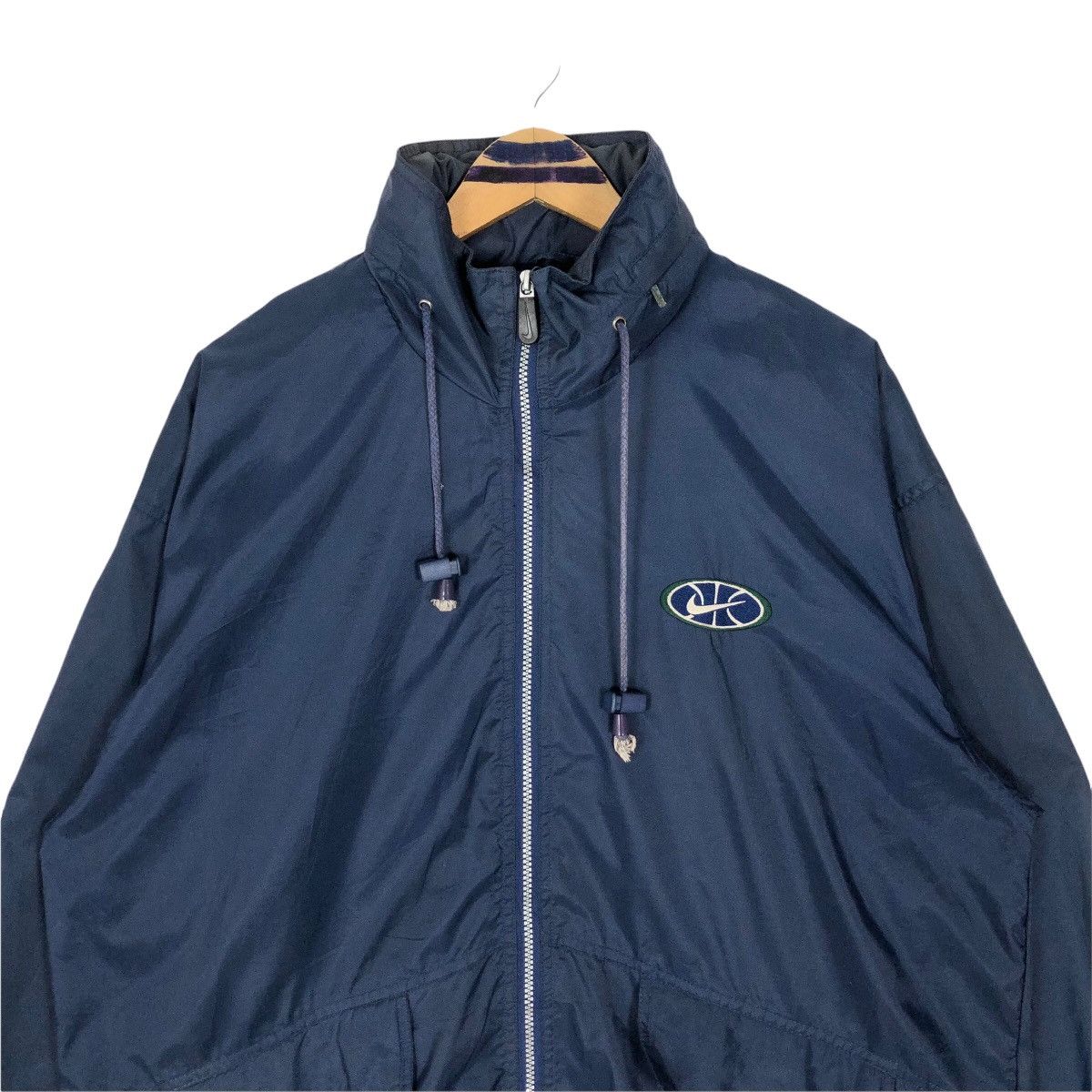 Nike Vintage 90s Nike Swoosh Windbreaker Jacket Foldable Hoodie Size US XL / EU 56 / 4 - 7 Thumbnail