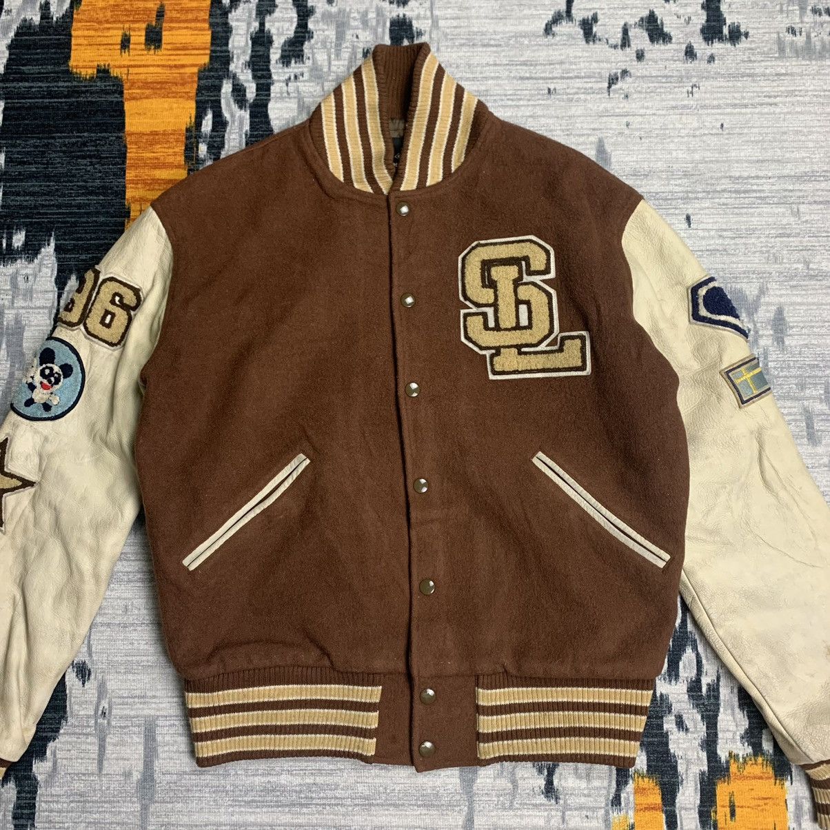 Band Tees × Japanese Brand 🔥NK174🔥Super Lovers Leather Varsity Jackets Size US M / EU 48-50 / 2 - 2 Thumbnail