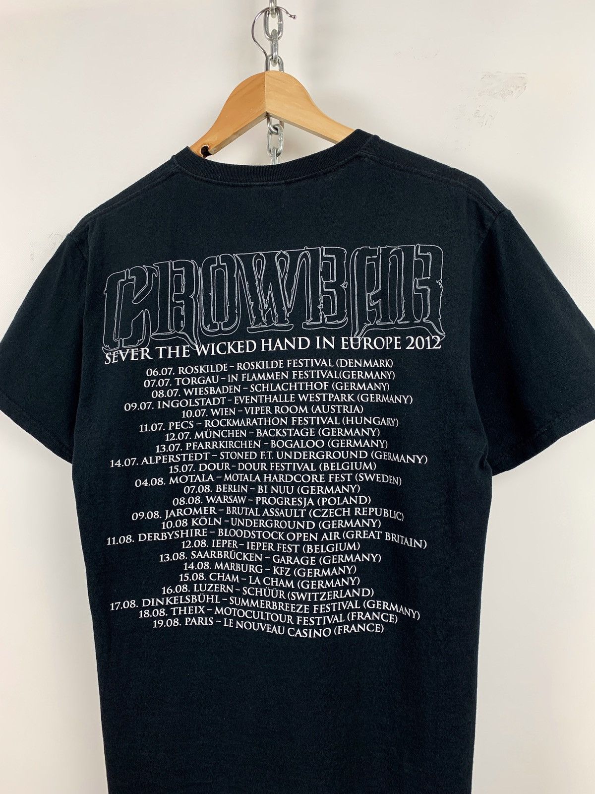 Band Tees 2012 Vintage Crowbar Sever The Wicked Hand Tour T-Shirt Size US M / EU 48-50 / 2 - 5 Thumbnail