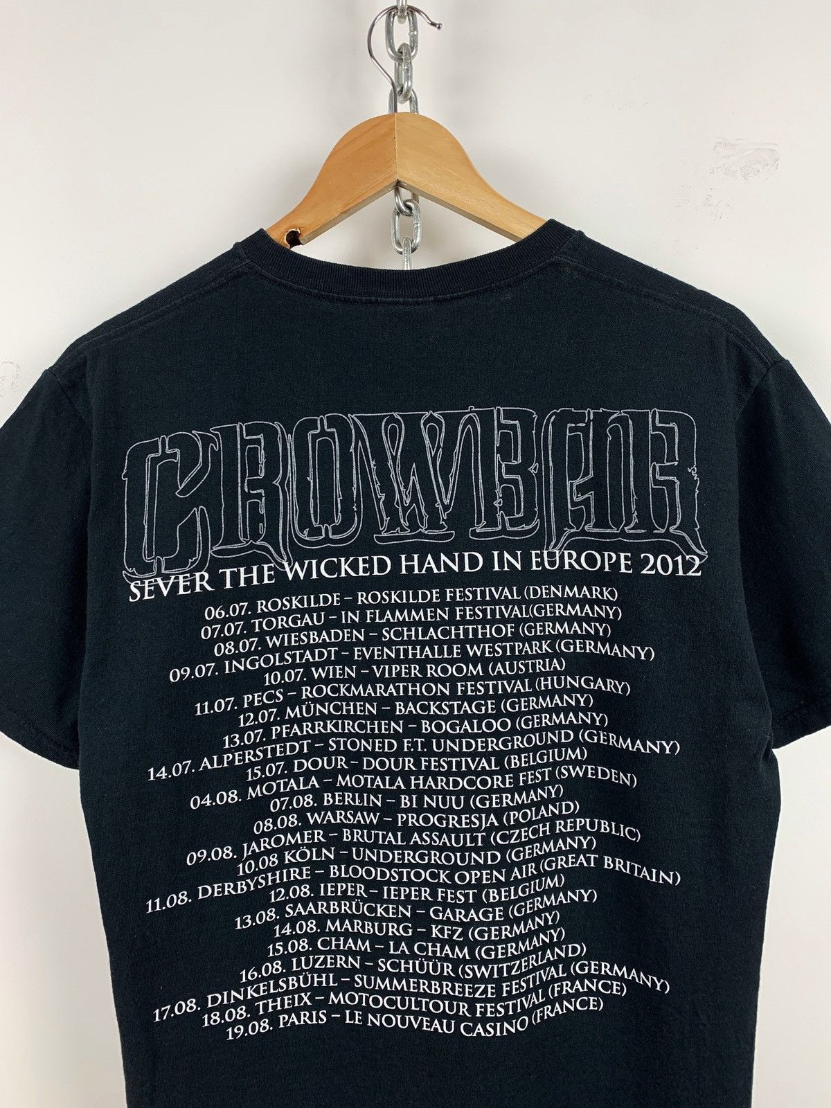 Band Tees 2012 Vintage Crowbar Sever The Wicked Hand Tour T-Shirt Size US M / EU 48-50 / 2 - 6 Thumbnail