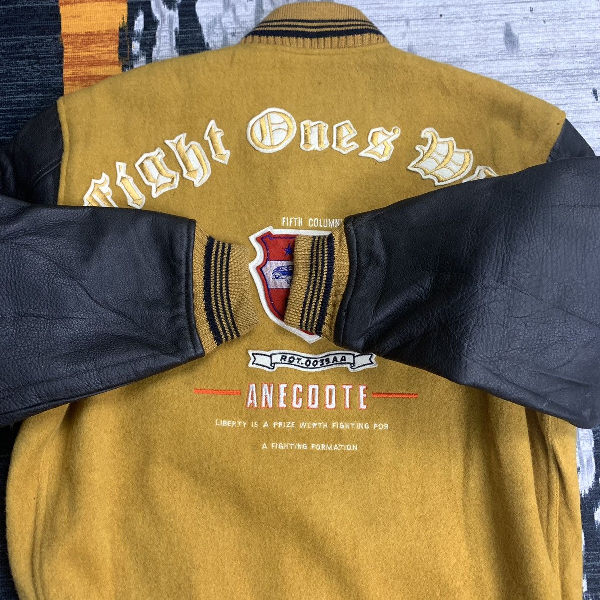 Japanese Brand × Vintage 🔥NK179🔥Vintage Anecdote Leather varsity jackets Size US L / EU 52-54 / 3 - 7 Thumbnail