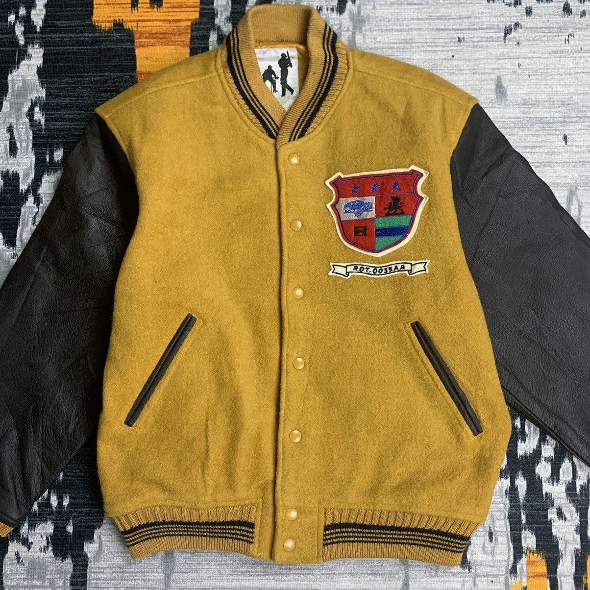 Japanese Brand × Vintage 🔥NK179🔥Vintage Anecdote Leather varsity jackets Size US L / EU 52-54 / 3 - 4 Thumbnail