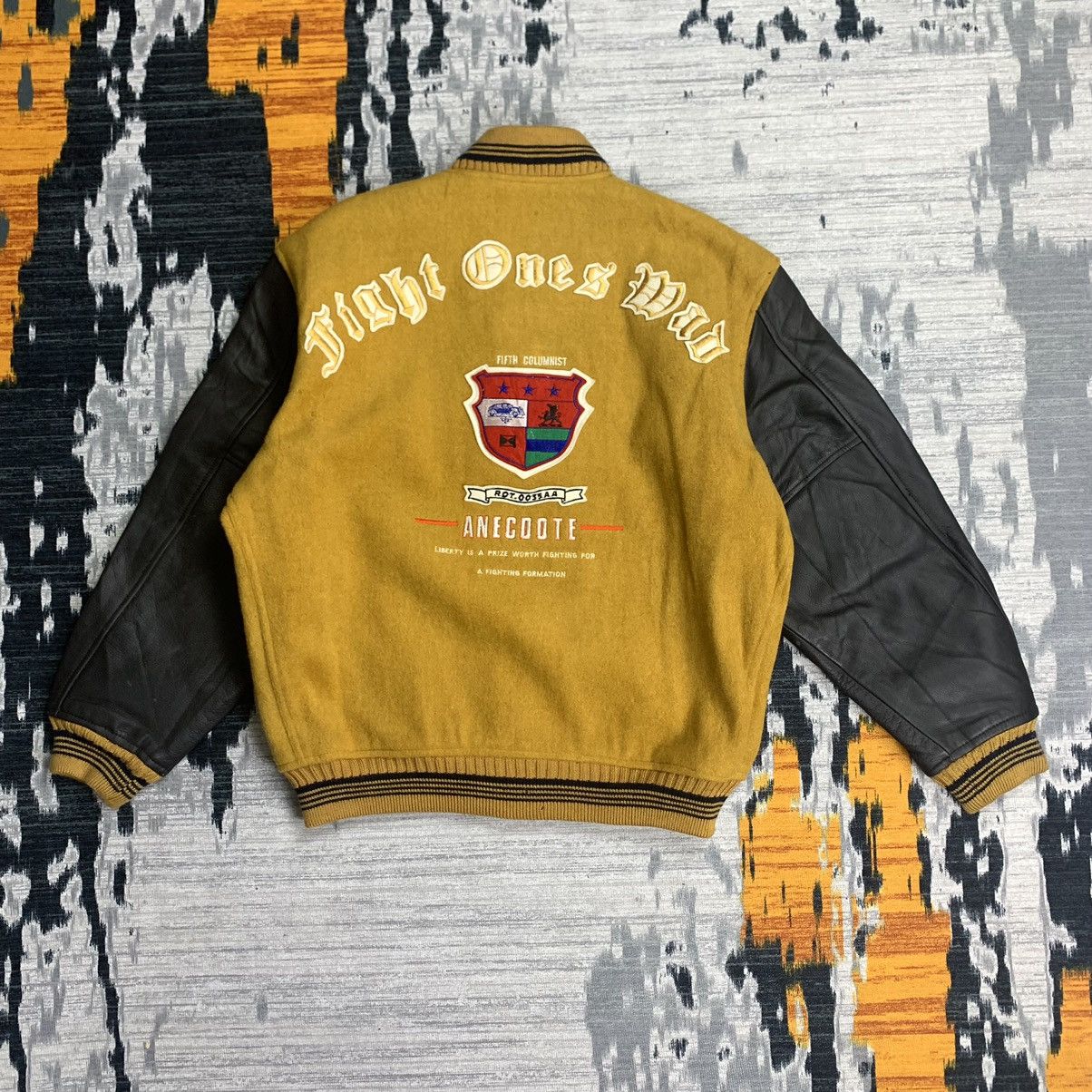 Japanese Brand × Vintage 🔥NK179🔥Vintage Anecdote Leather varsity jackets Size US L / EU 52-54 / 3 - 1 Thumbnail