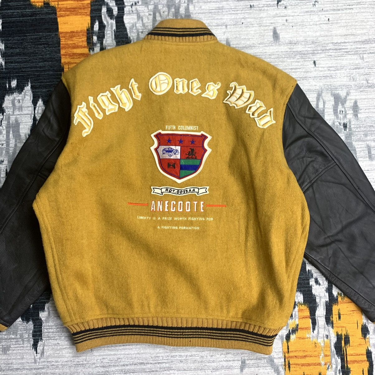 Japanese Brand × Vintage 🔥NK179🔥Vintage Anecdote Leather varsity jackets Size US L / EU 52-54 / 3 - 2 Thumbnail