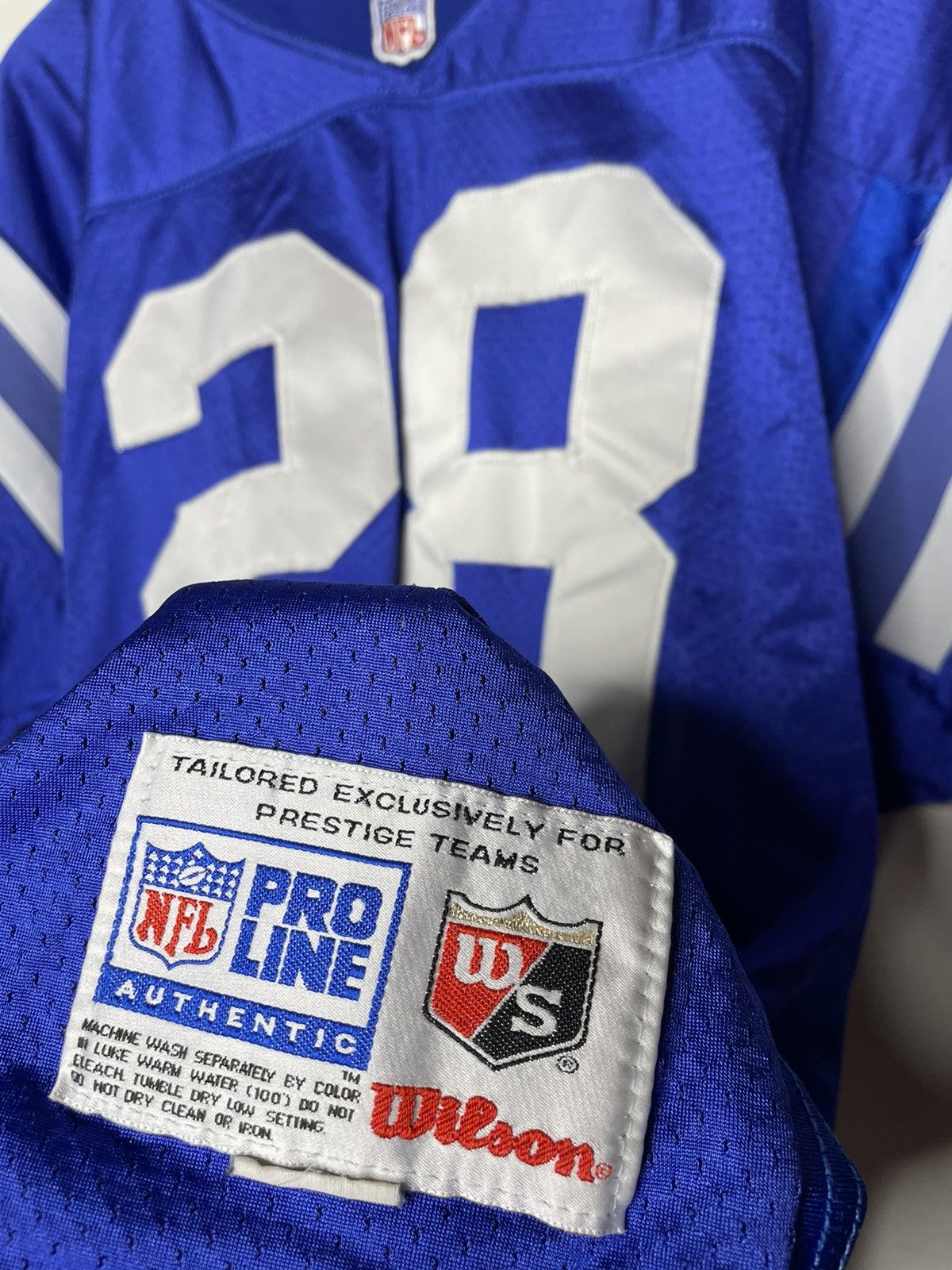 NFL Vintage MARSHALL FAULK COLTS WILSON PROLINE JERSEY sz 48 Size US XL / EU 56 / 4 - 6 Thumbnail