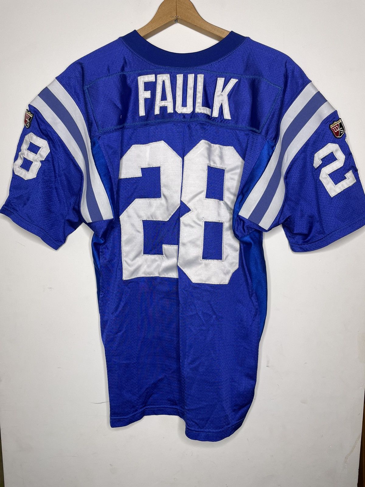 NFL Vintage MARSHALL FAULK COLTS WILSON PROLINE JERSEY sz 48 Size US XL / EU 56 / 4 - 1 Thumbnail
