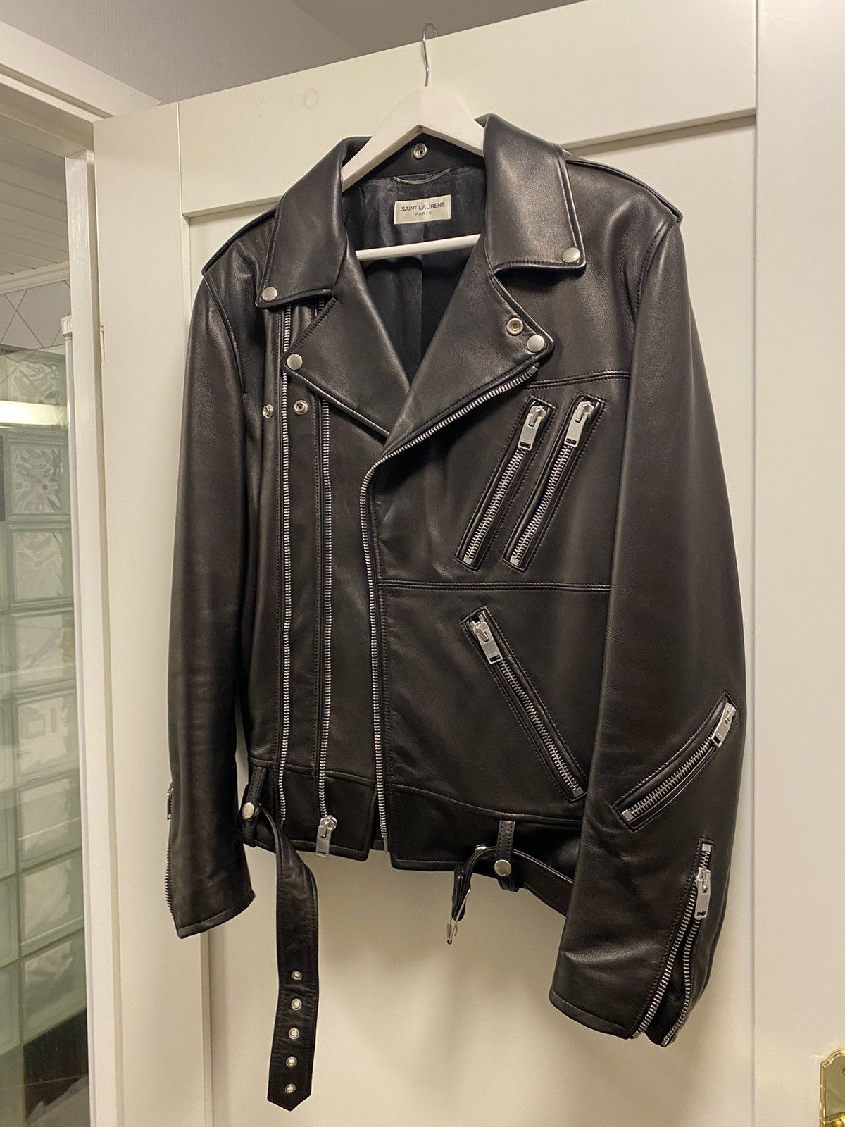 Saint Laurent Paris SS14 Multi Zip Leather Jacket sz. 56 | Grailed