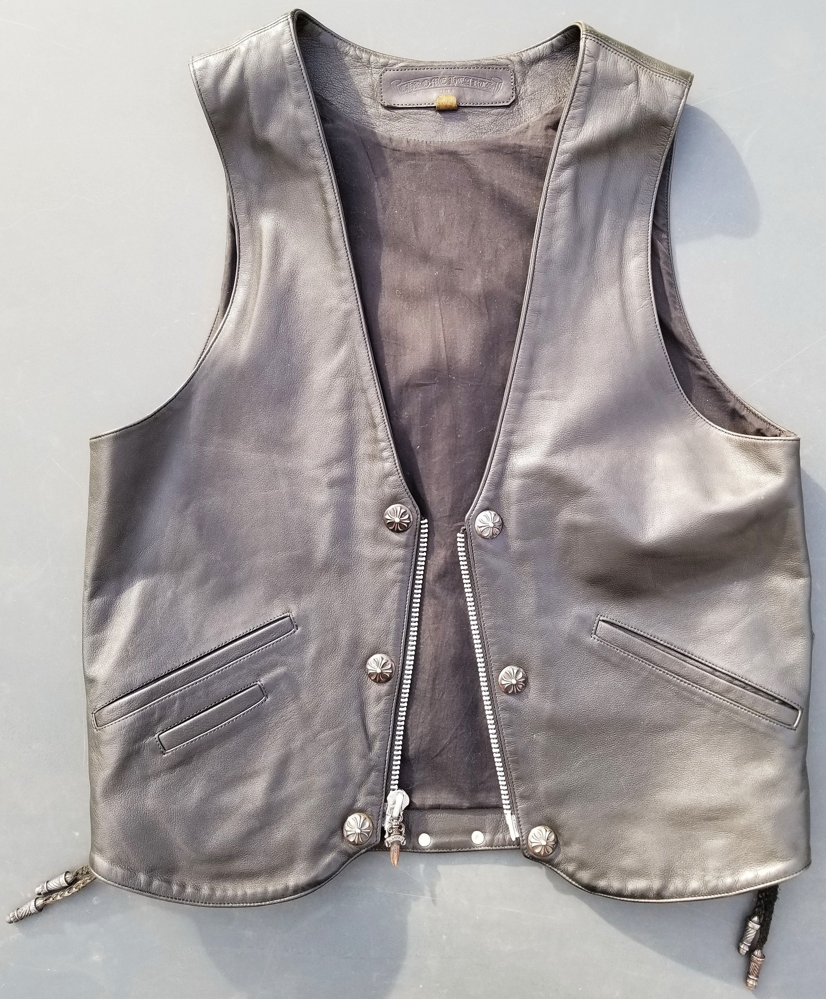 Chrome Hearts Leather Vest size XL