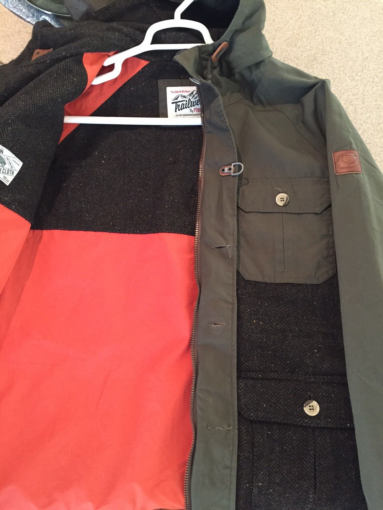 Penfield Kasson Olive Tweed Jacket Grailed