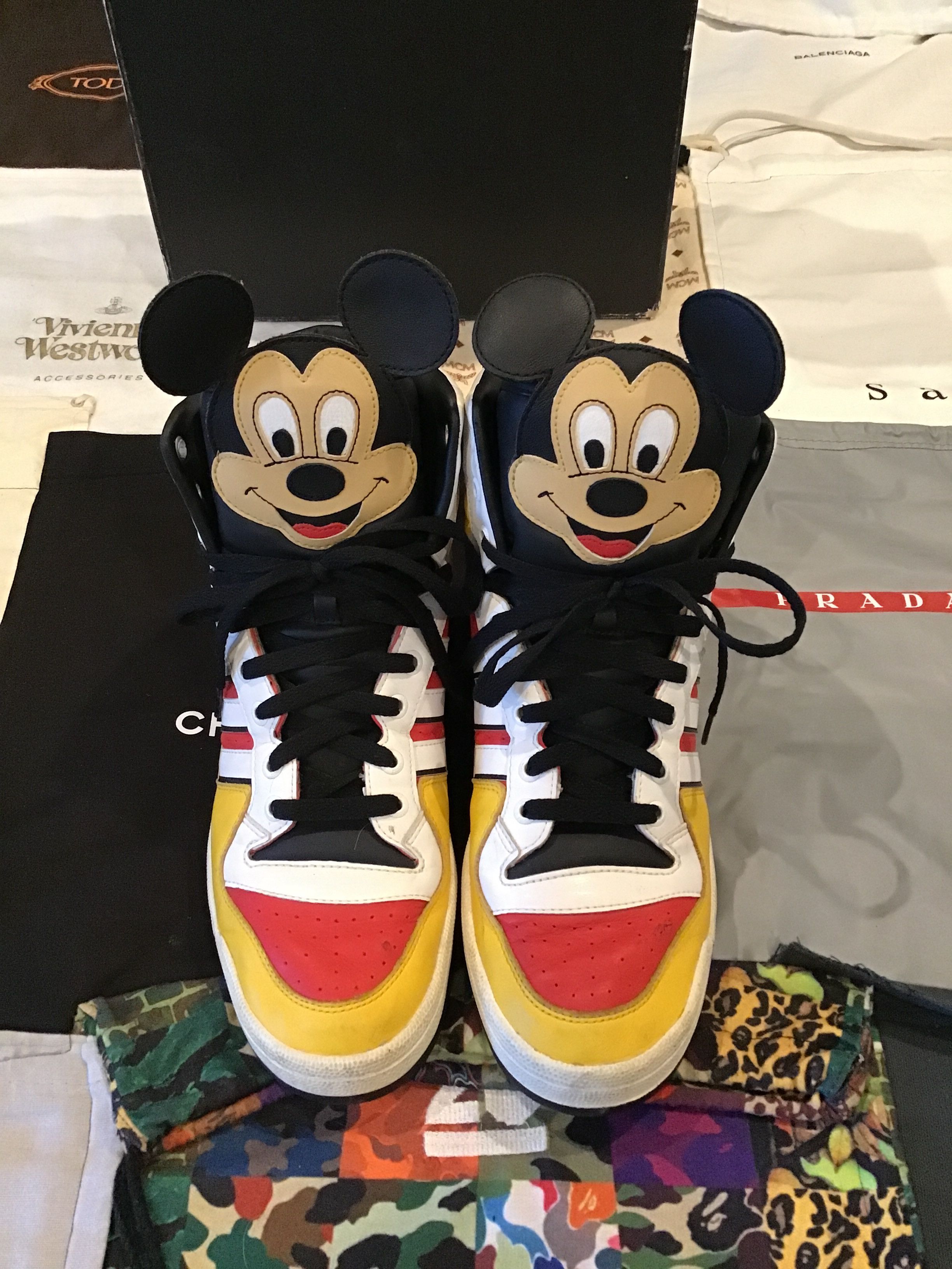 Adidas Jeremy Scott Jeremy Scott Mickey Mouse rare Disney adidas us11 Grailed