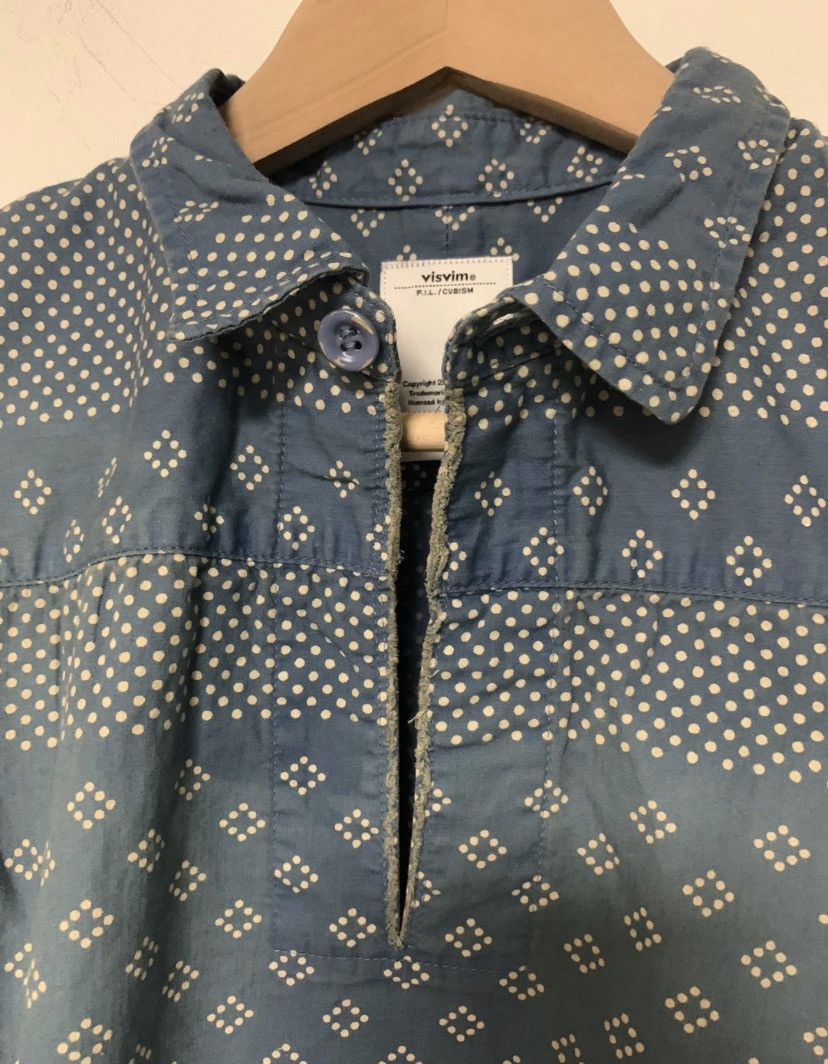 トップス visvim 14SS KERCHIEF DOTS TUNIC SHIRT VISVIM(ビズビム) KERCHIEF DOTS TUNIC SHIRT 14SS (blue