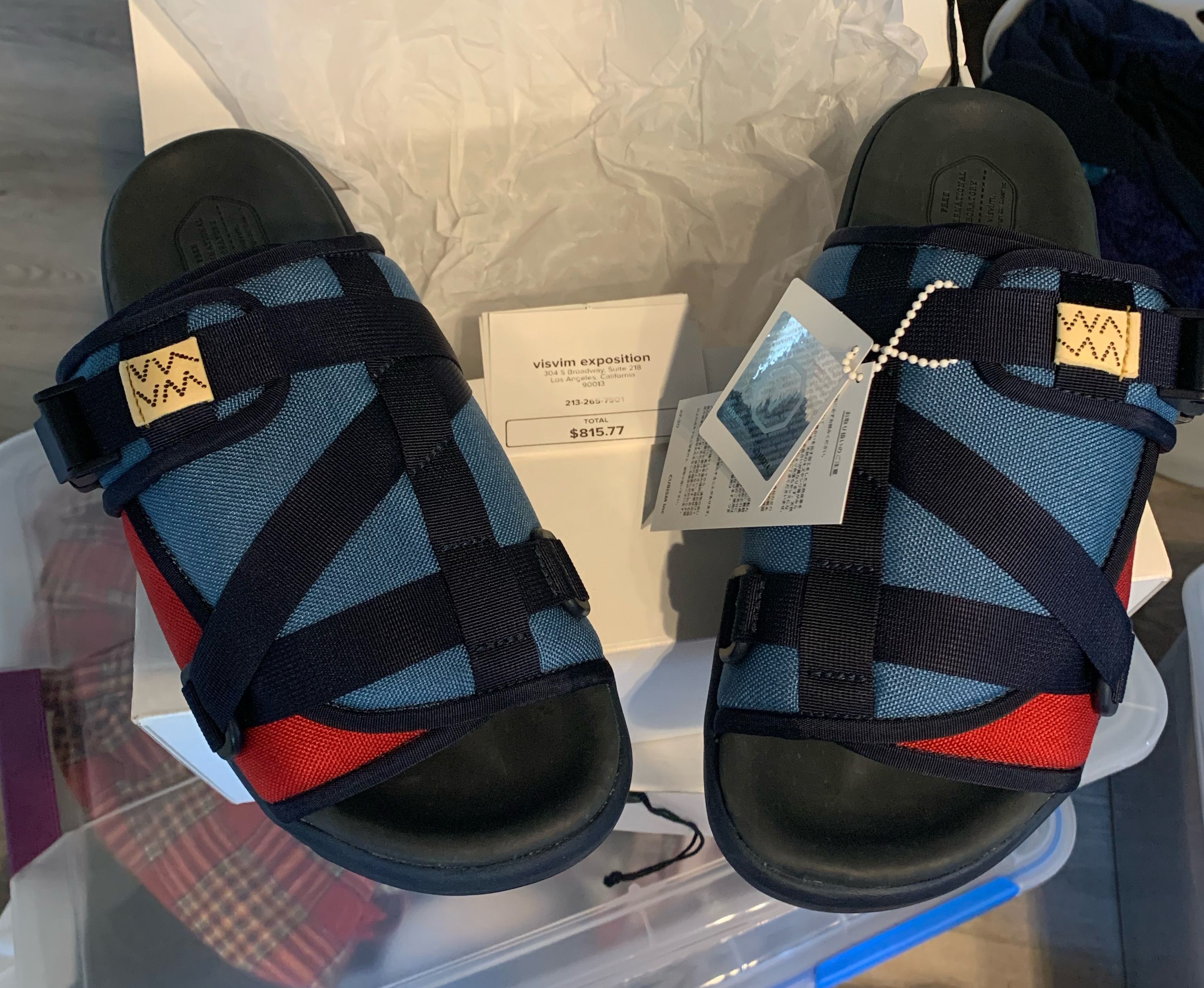 Visvim Visvim Christo- Blue and Red - Large | Grailed