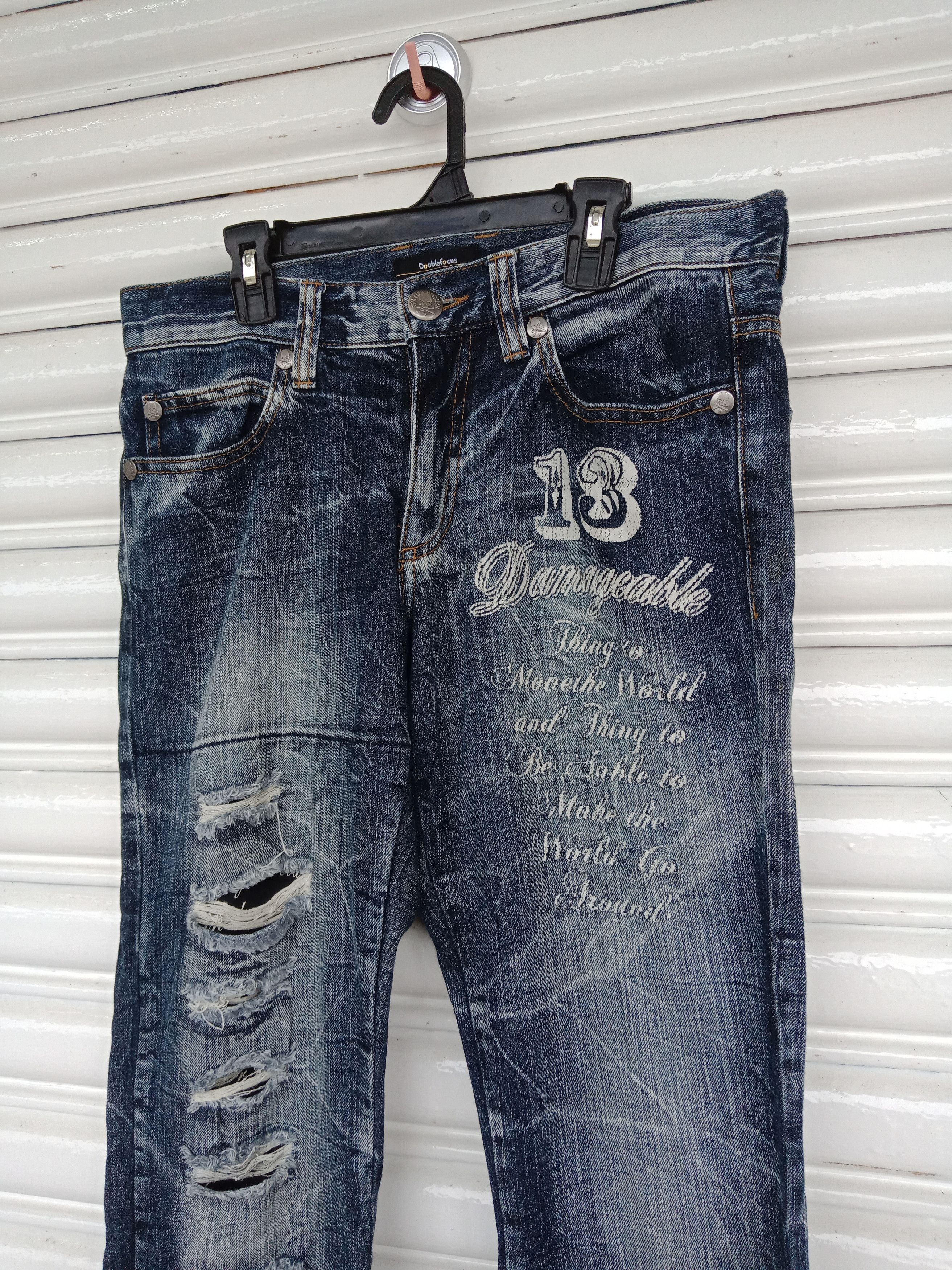 semanticdesign Doublefocus Distressed Poems Words Thunder Design Size US 30 / EU 46 - 9 Thumbnail