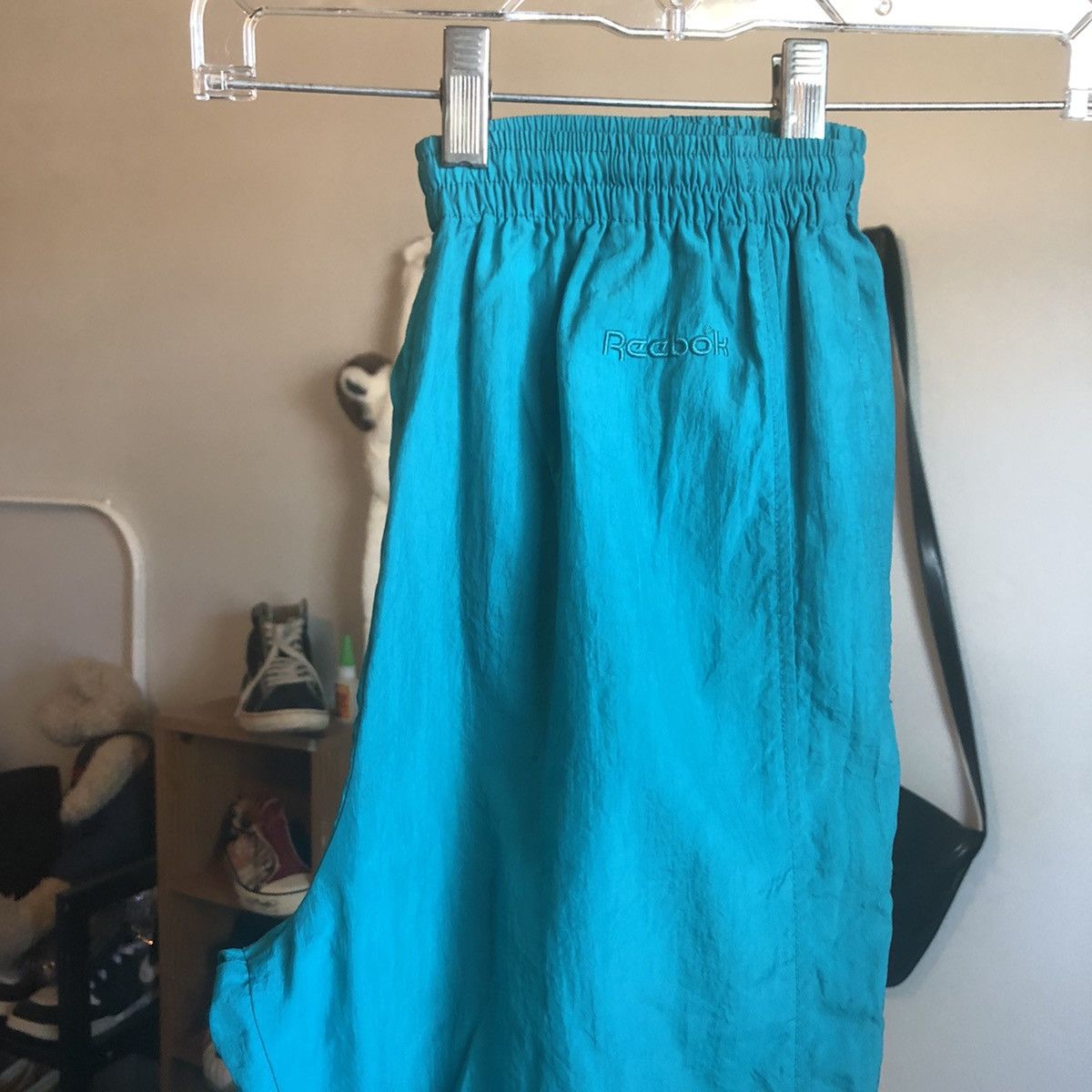 Reebok Vintage 1990s Reebok Basic Logo Nylon Drawstring Track Pants Size US 28 / EU 44 - 1 Thumbnail