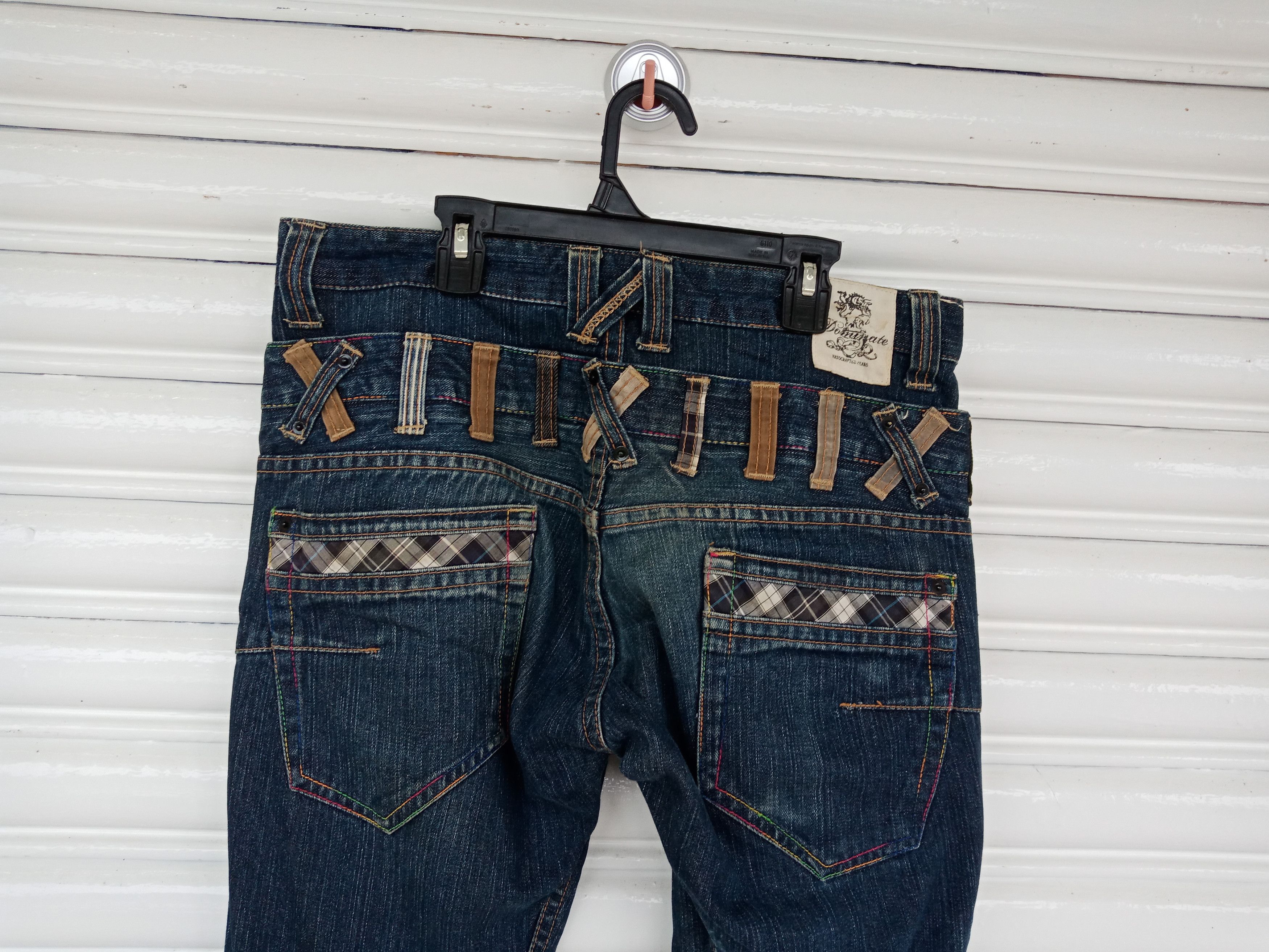 In The Attic Dominate Handcrafted Spellout Words Zippers Double Waist Size US 33 - 5 Thumbnail