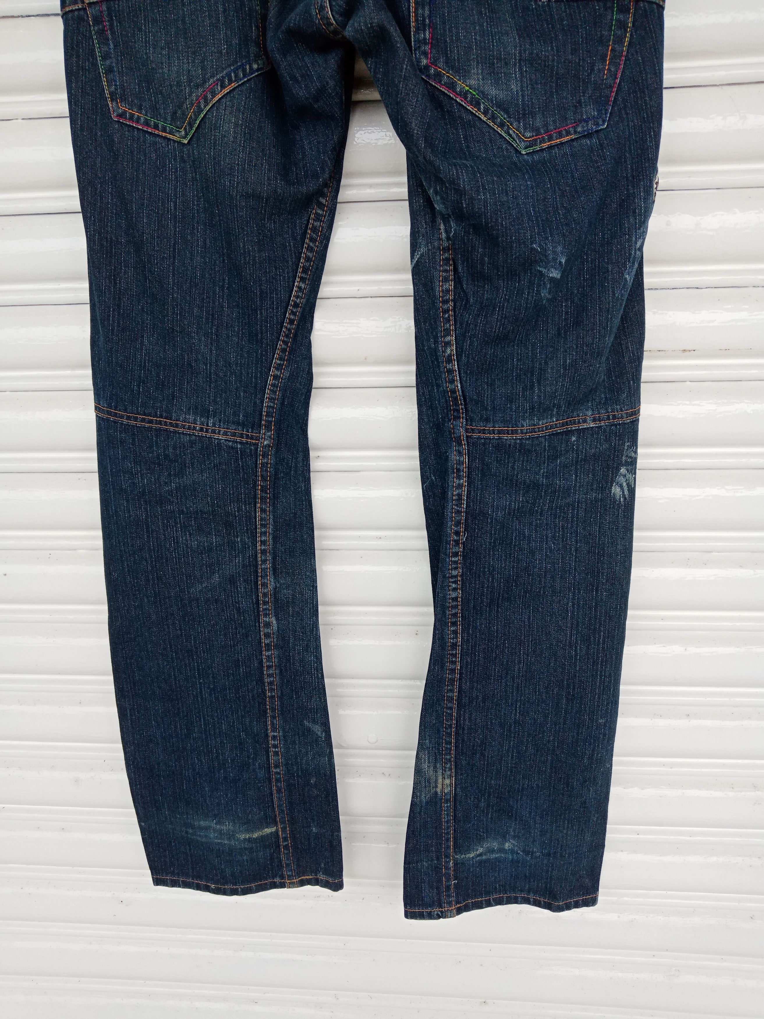 In The Attic Dominate Handcrafted Spellout Words Zippers Double Waist Size US 33 - 6 Thumbnail