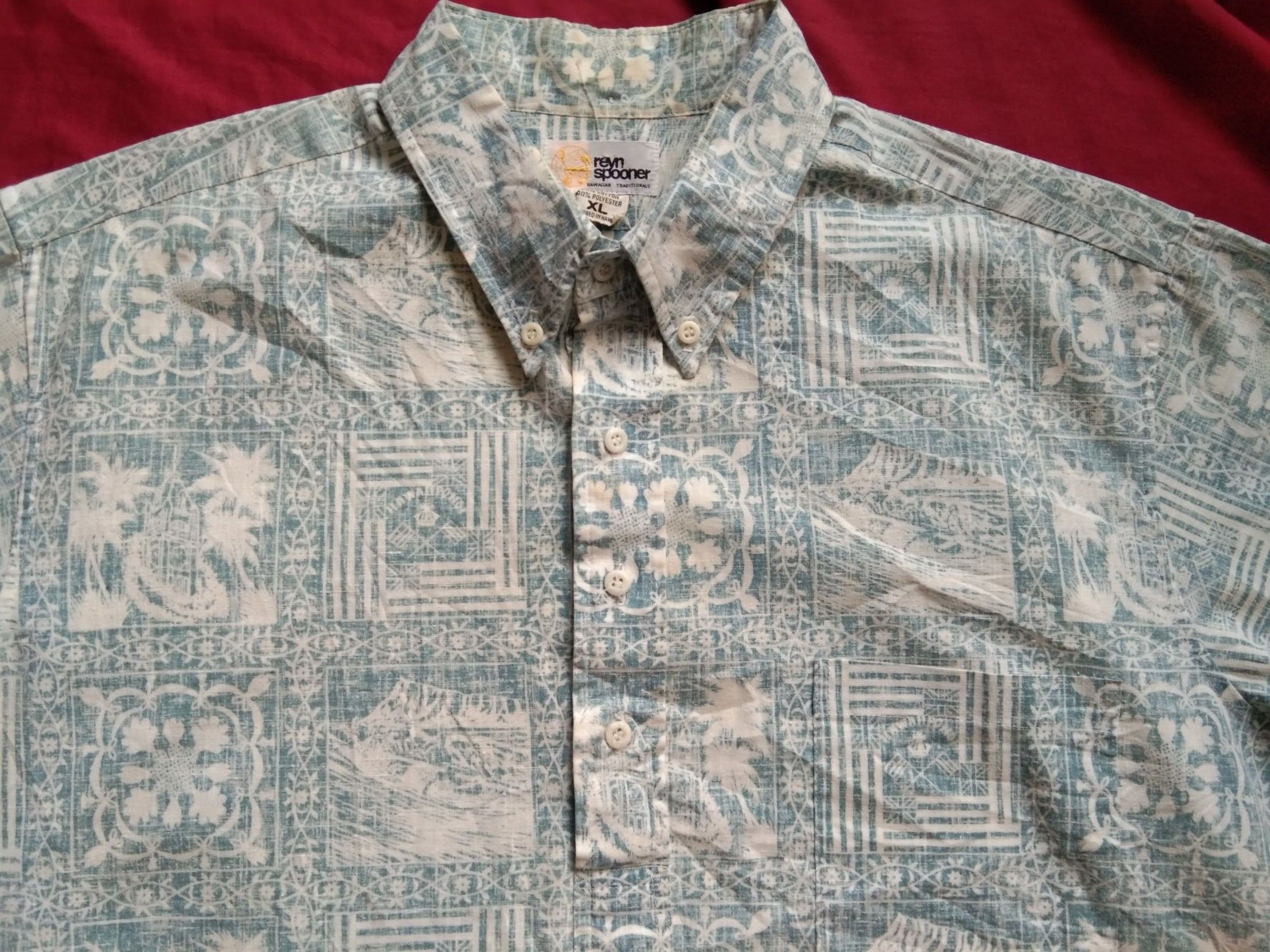 Reyn Spooner × Vintage Vtg 80s Reyn Spooner pullover hawaii surf beach Size US XL / EU 56 / 4 - 1 Thumbnail