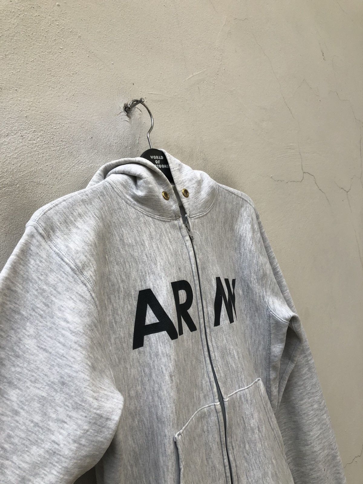 Champion Vintage 80s Champion ARMY Zipper Hoodie Sweatshirt Size US S / EU 44-46 / 1 - 7 Thumbnail