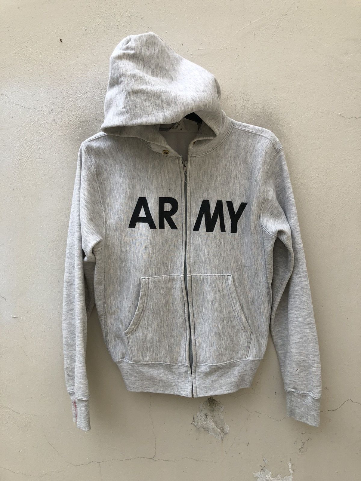 Champion Vintage 80s Champion ARMY Zipper Hoodie Sweatshirt Size US S / EU 44-46 / 1 - 3 Thumbnail