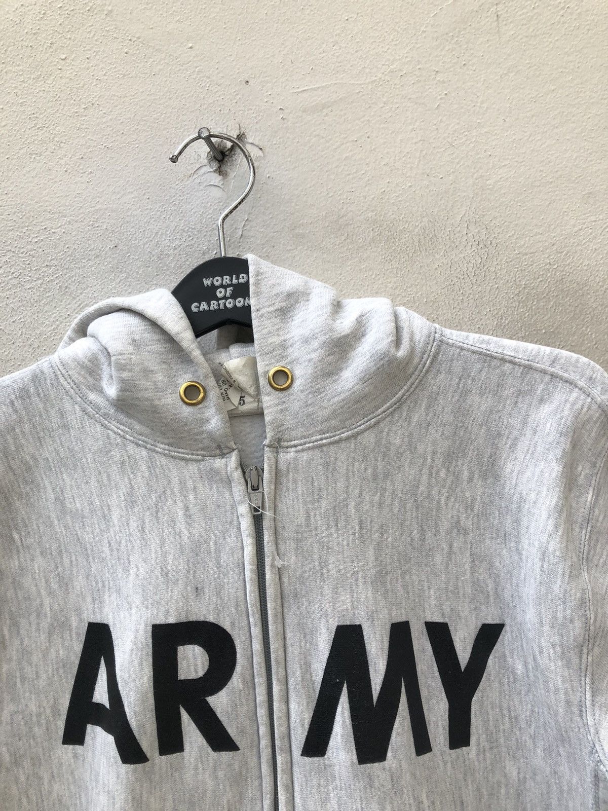 Champion Vintage 80s Champion ARMY Zipper Hoodie Sweatshirt Size US S / EU 44-46 / 1 - 5 Thumbnail