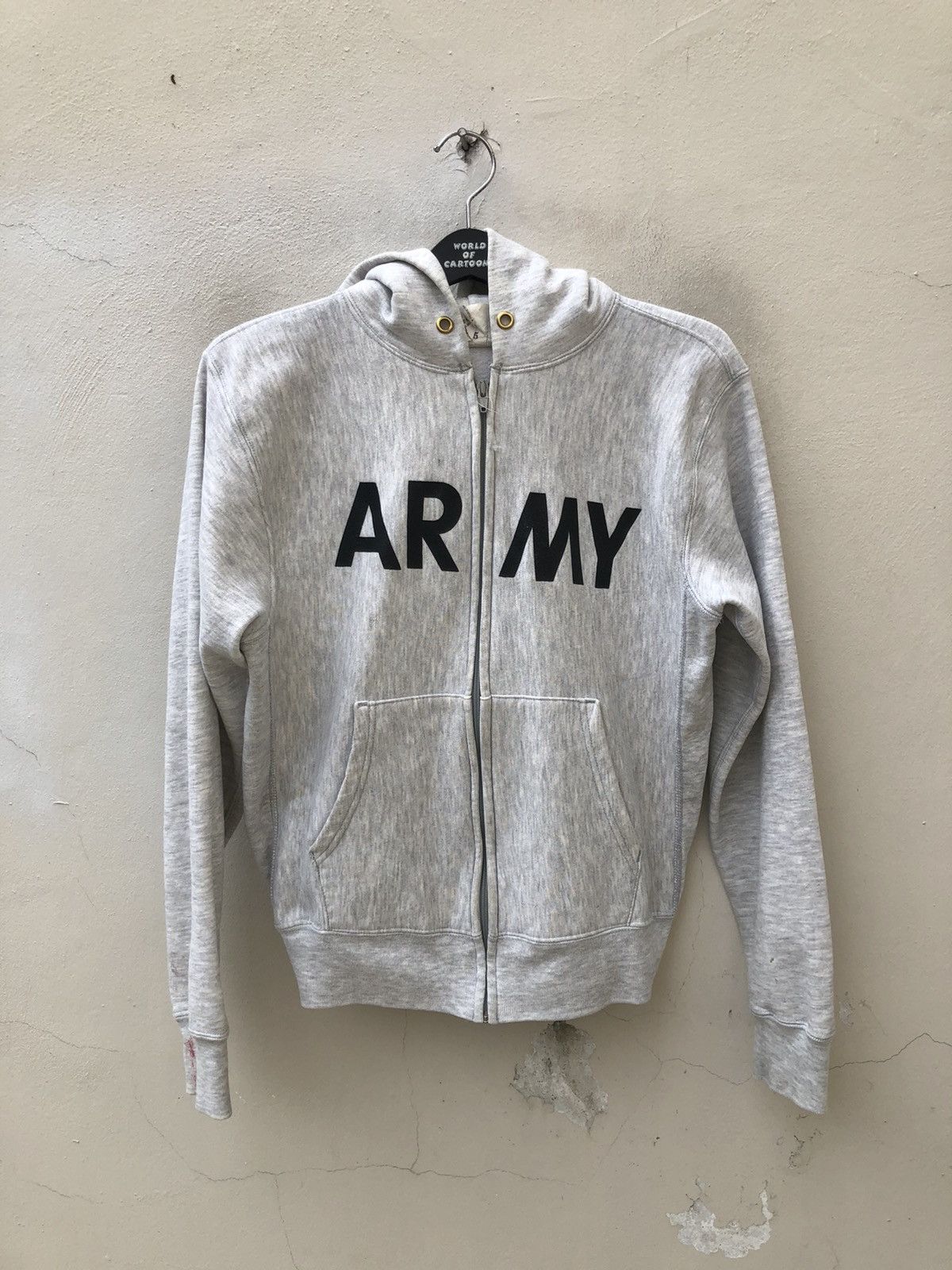 Champion Vintage 80s Champion ARMY Zipper Hoodie Sweatshirt Size US S / EU 44-46 / 1 - 4 Thumbnail