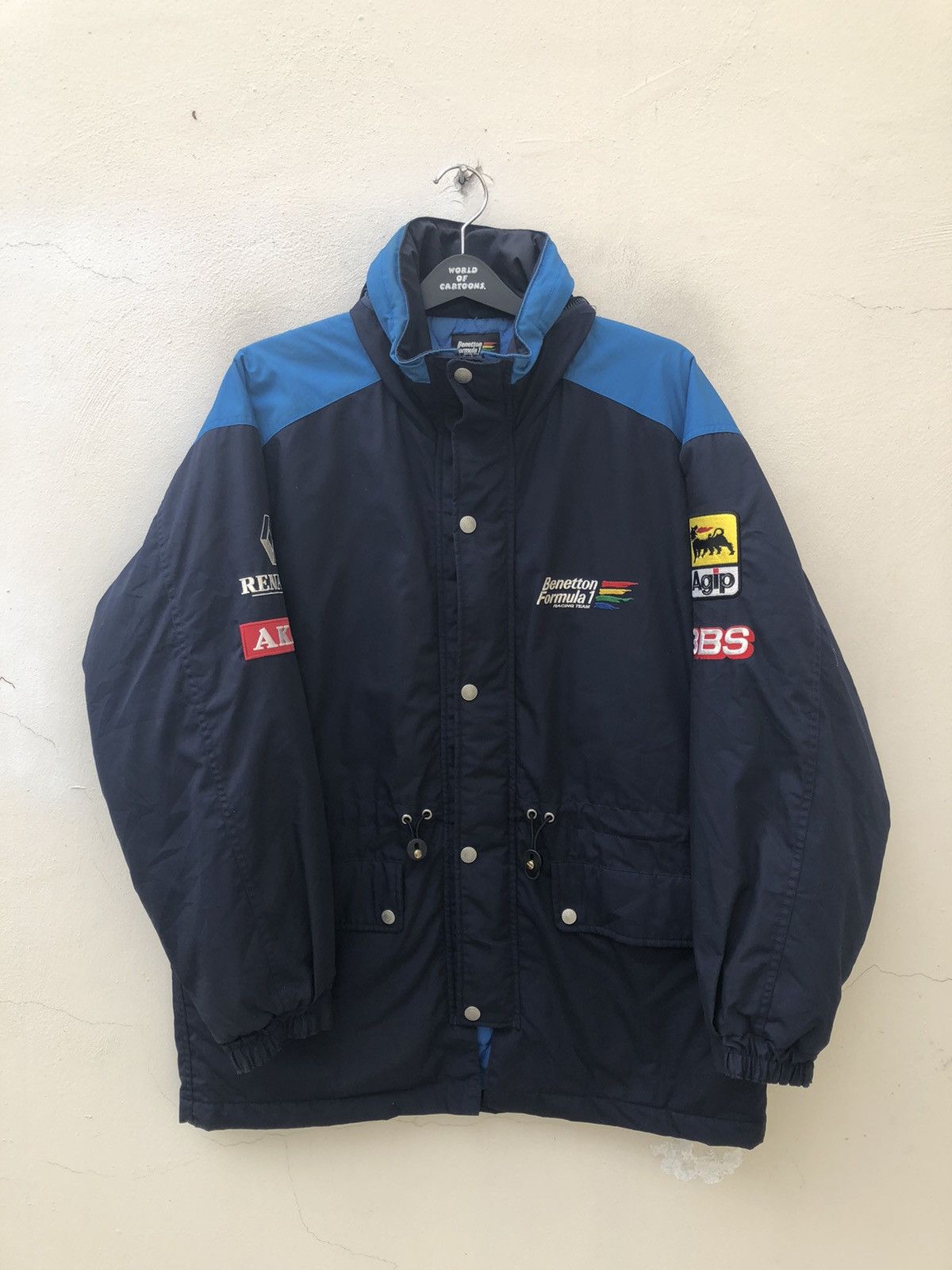 Benetton Vintage 90s Benetton Formula 1 Racing Team Parka Jacket Size US L / EU 52-54 / 3 - 9 Thumbnail