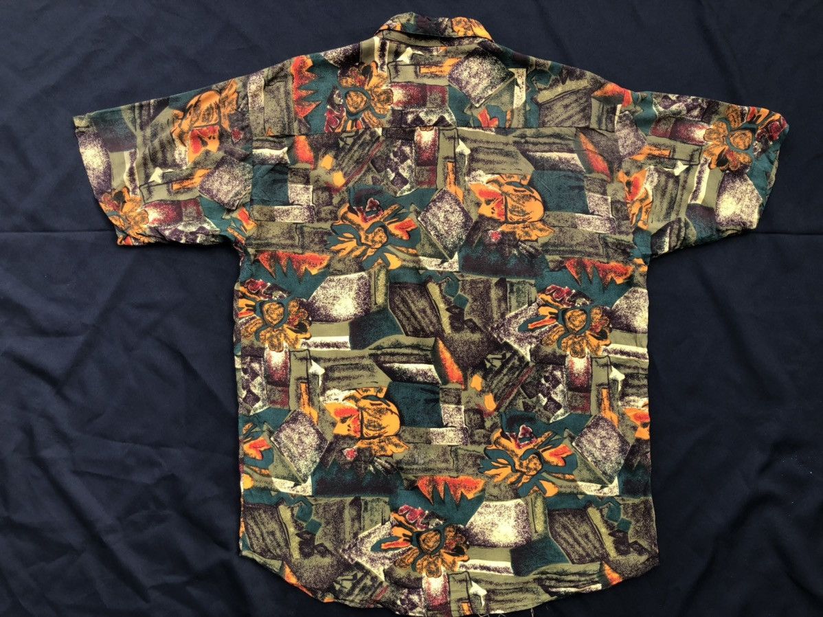 Vintage Vintage 90s SecondClub Abstract Art Rayon Gypsy Shirt Baggy Size US S / EU 44-46 / 1 - 2 Thumbnail
