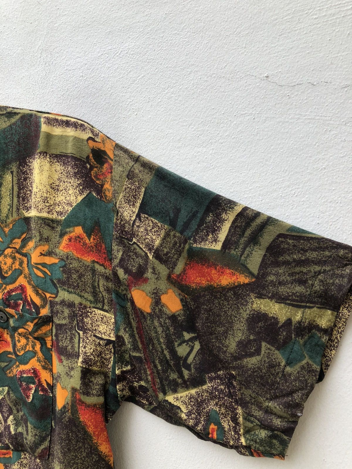 Vintage Vintage 90s SecondClub Abstract Art Rayon Gypsy Shirt Baggy Size US S / EU 44-46 / 1 - 7 Thumbnail
