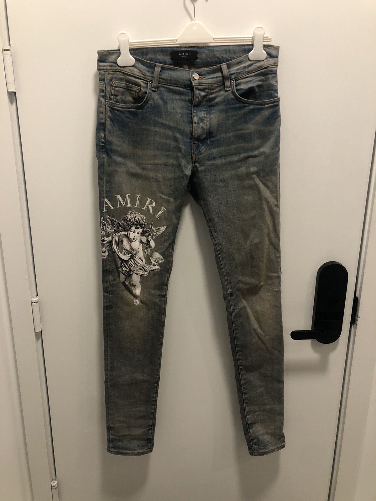 Amiri Baby Angel Logo Jeans Size 32