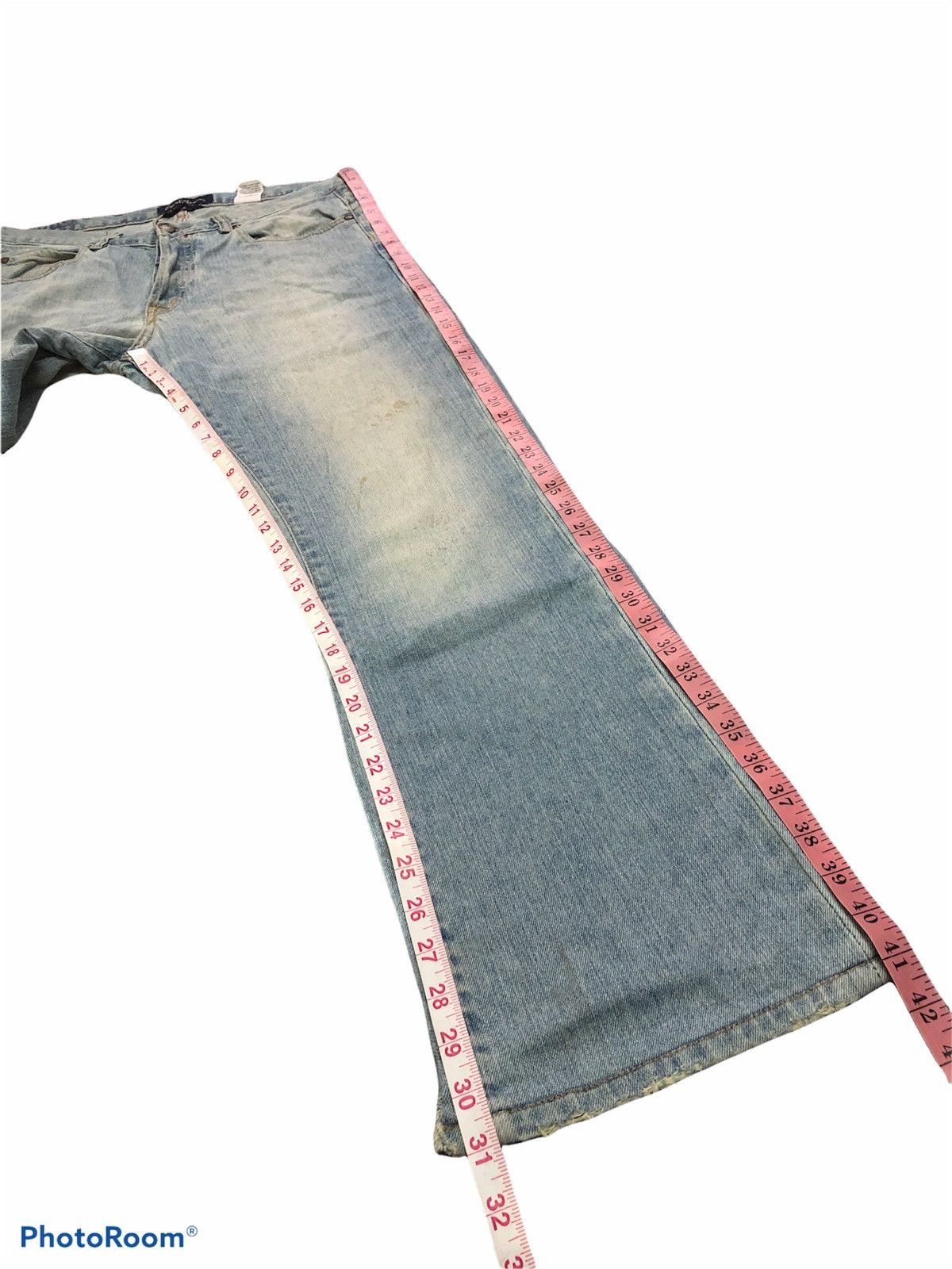 Earl Jeans FLARED⚡️⚡️EARL JEAN LITE BLUE DISTRESSED DENIM Size US 32 / EU 48 - 11 Thumbnail