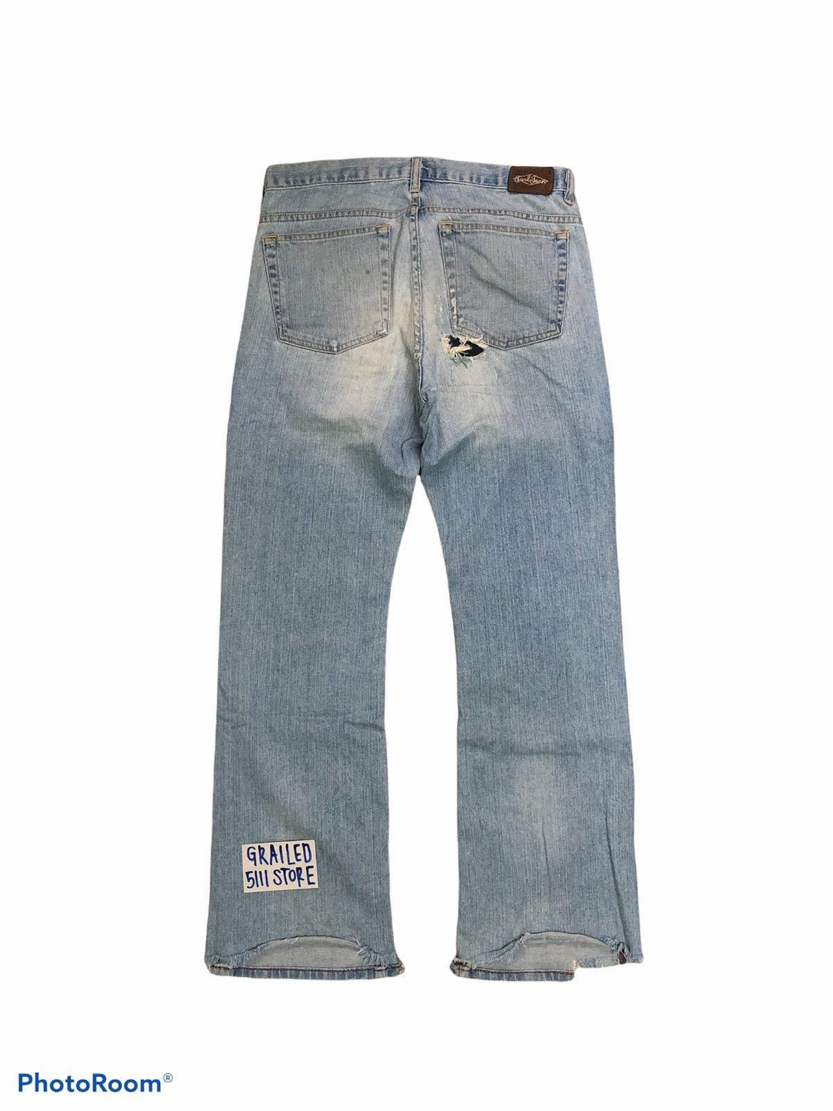 Earl Jeans FLARED⚡️⚡️EARL JEAN LITE BLUE DISTRESSED DENIM Size US 32 / EU 48 - 2 Thumbnail