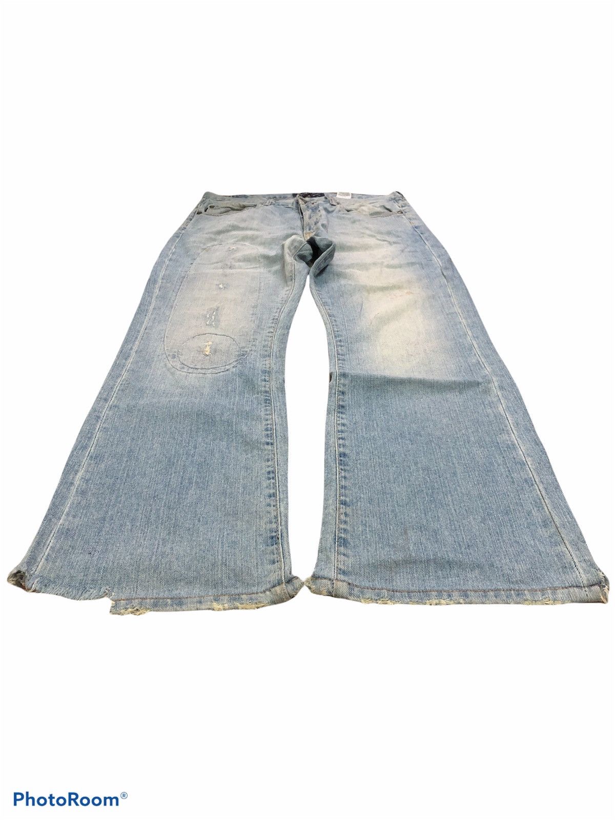 Earl Jeans FLARED⚡️⚡️EARL JEAN LITE BLUE DISTRESSED DENIM Size US 32 / EU 48 - 3 Thumbnail