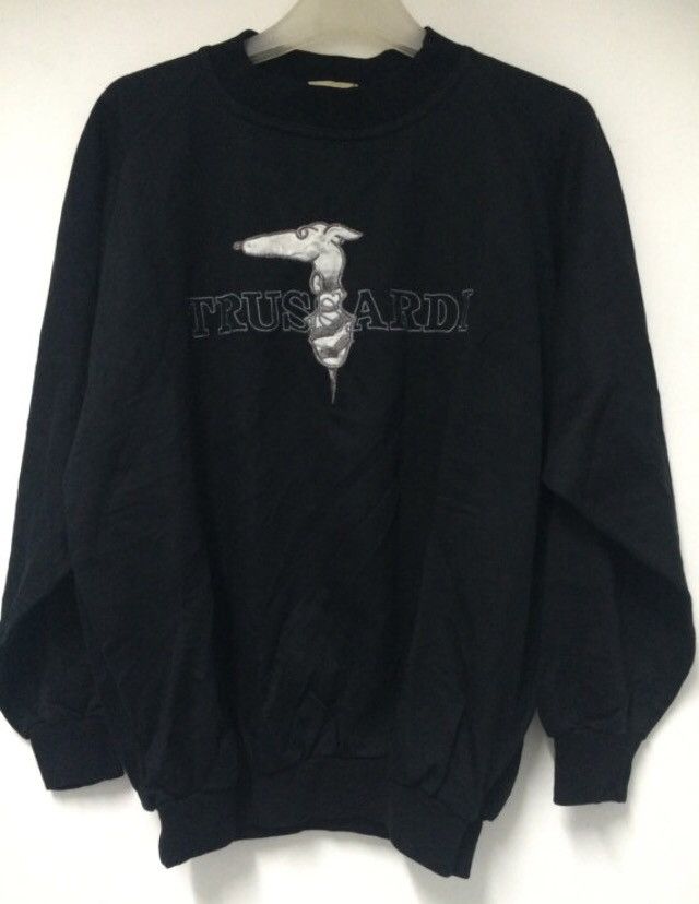 Rare Vintage Trussardi Maglie Sweatshirt Embroided Trussardi Sport