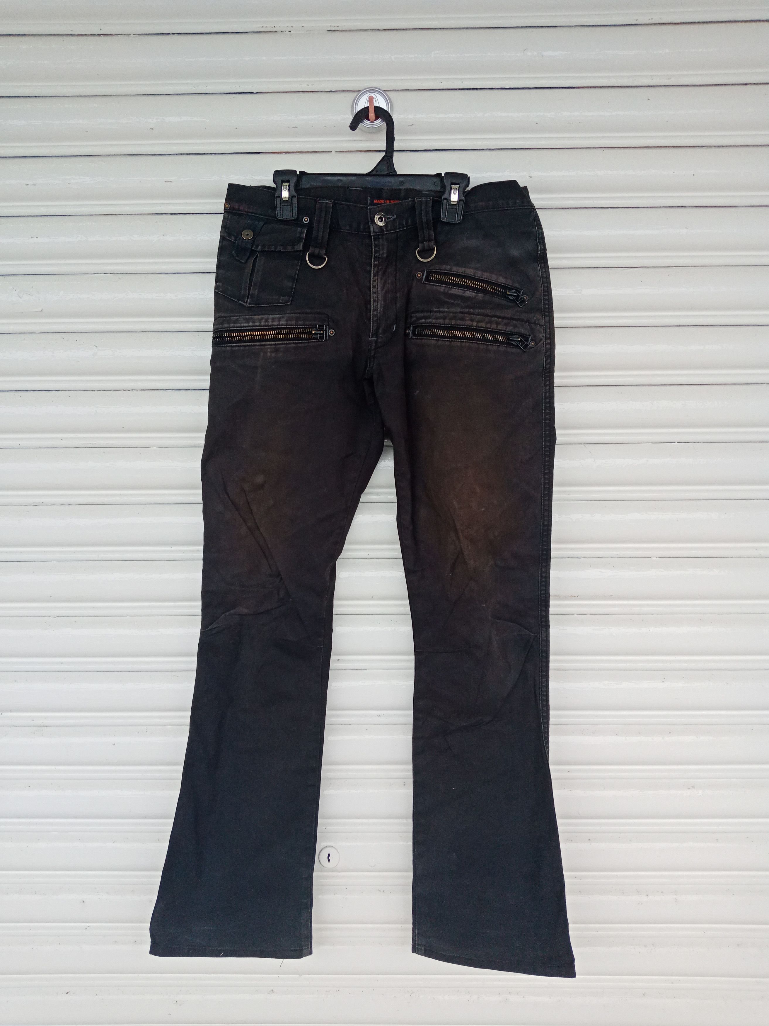 Blue Way Multi Zipper Washed Black