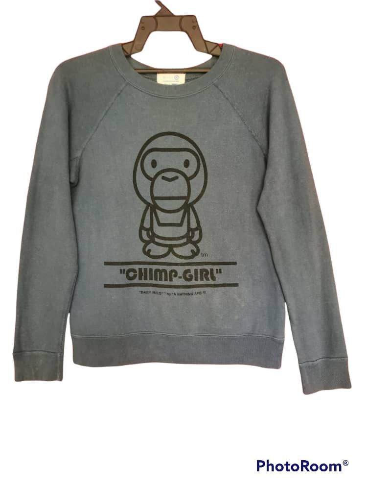 Bape Chimp - Girl Baby Milo by A Bathing Ape Sweatshirt Size US XS / EU 42 / 0 - 1 Thumbnail