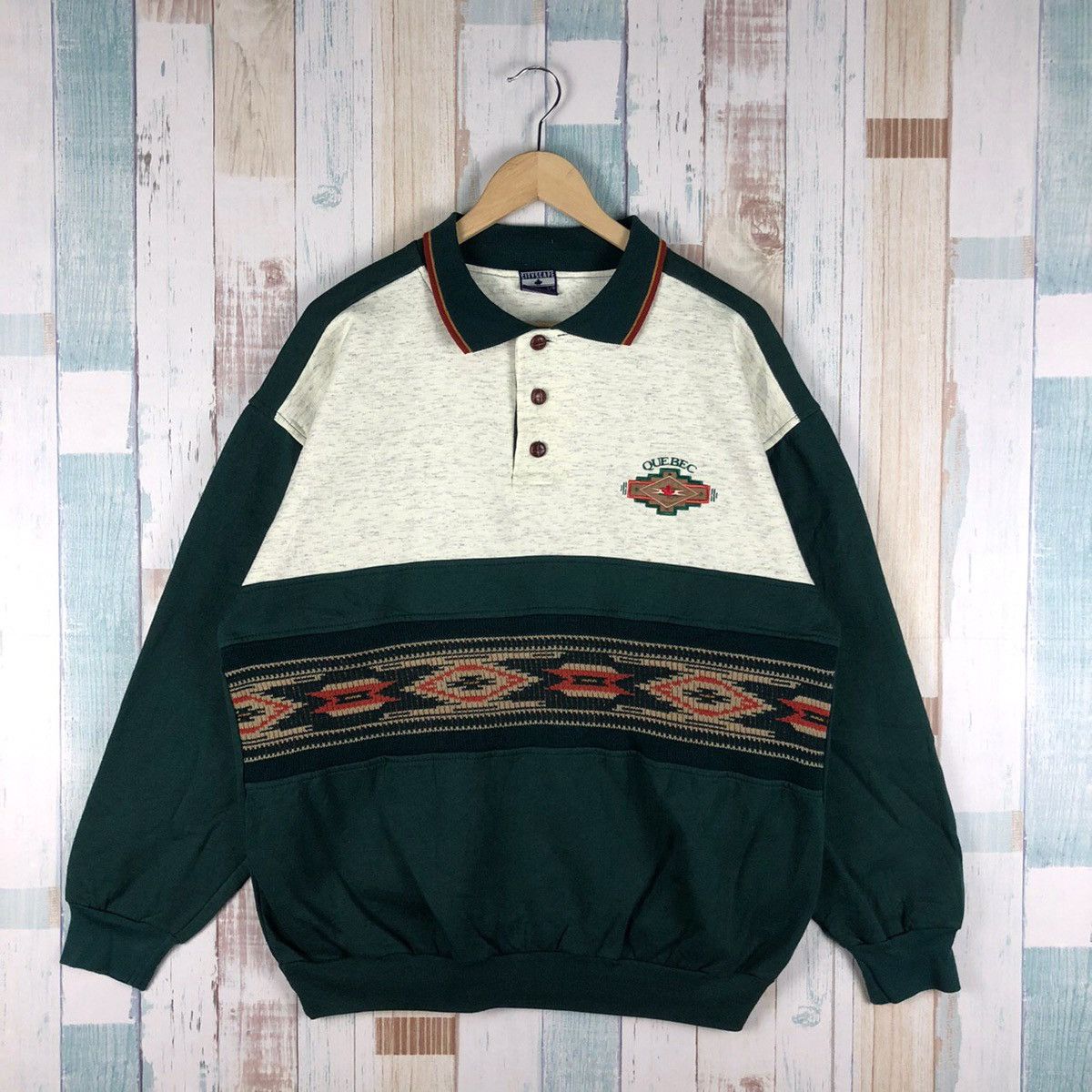 Vintage Quebec Navajo Native Design Jumper Made In Canada