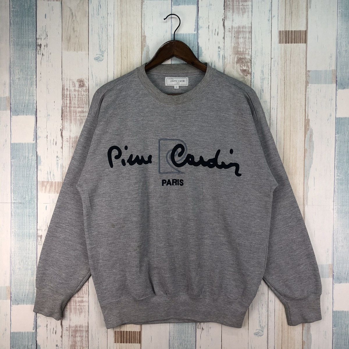 Pierre Cardin × Vintage Vintage Pierre Cardin Paris Embroidery Big Logo Sweatshirt Size US M / EU 48-50 / 2 - 1 Thumbnail