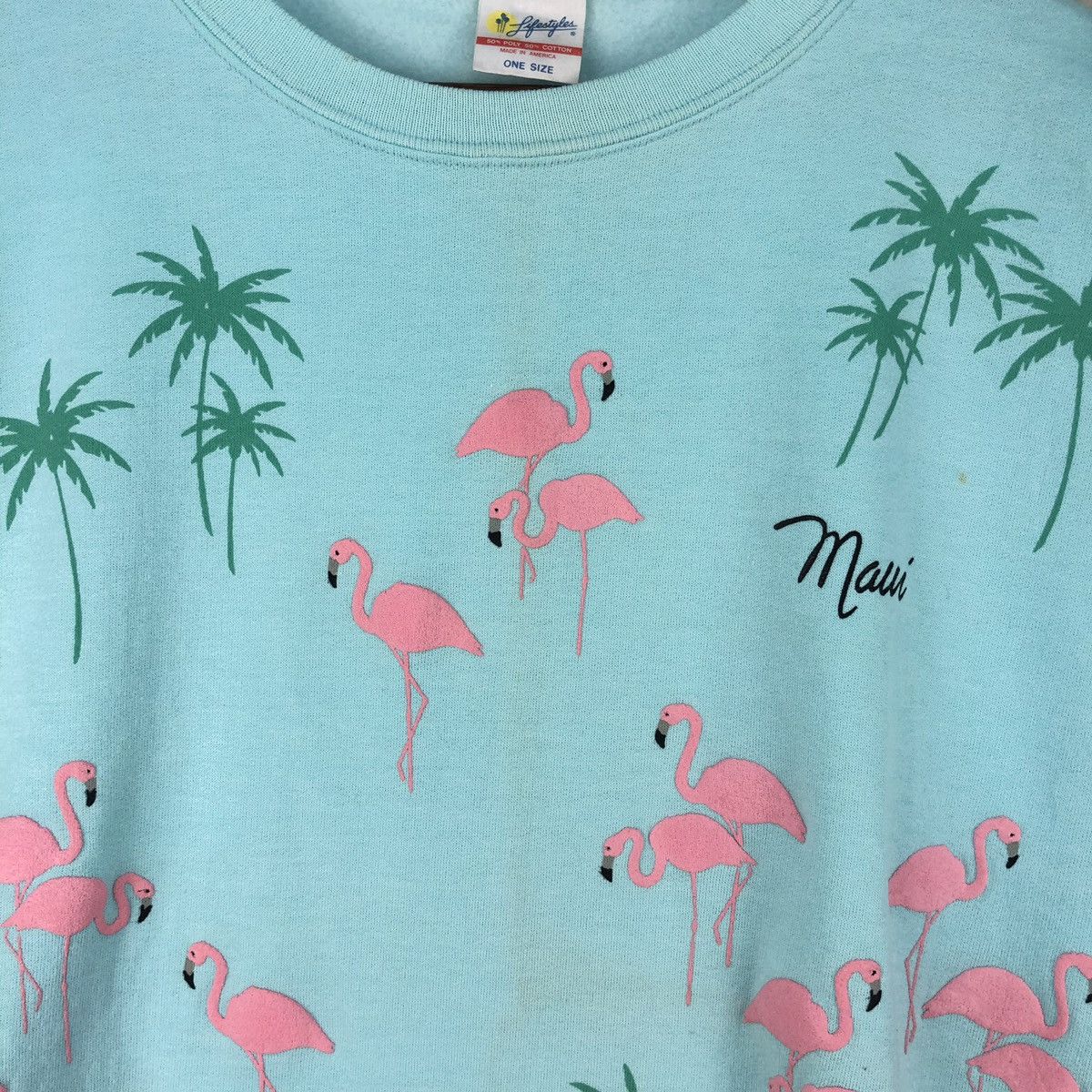 Vintage Vintage 80s Maui Flamingo Fullprint Sweatshirt Crewneck Size US XXL / EU 58 / 5 - 5 Thumbnail